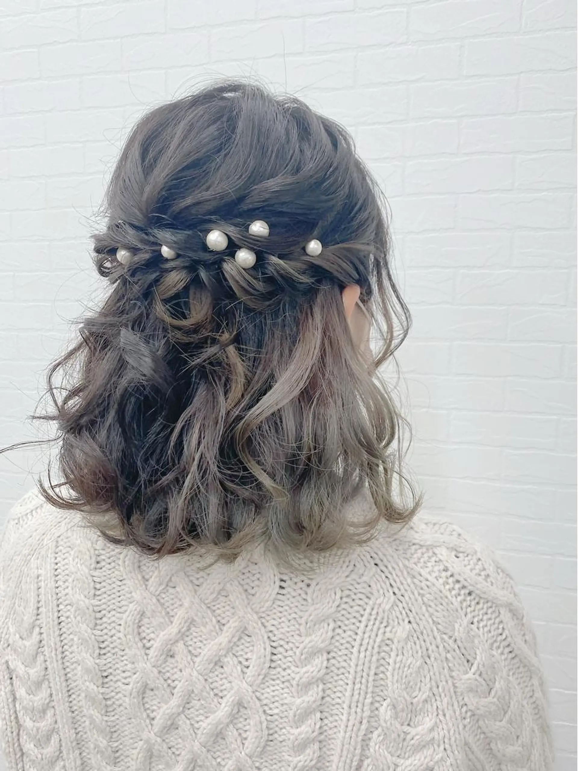 ミディアム ヘアアレンジ ハーフアップ ヘアセット GRANLUSSO 〜グランルッソ駅前店所属・木口 嘉美のヘアスタイル