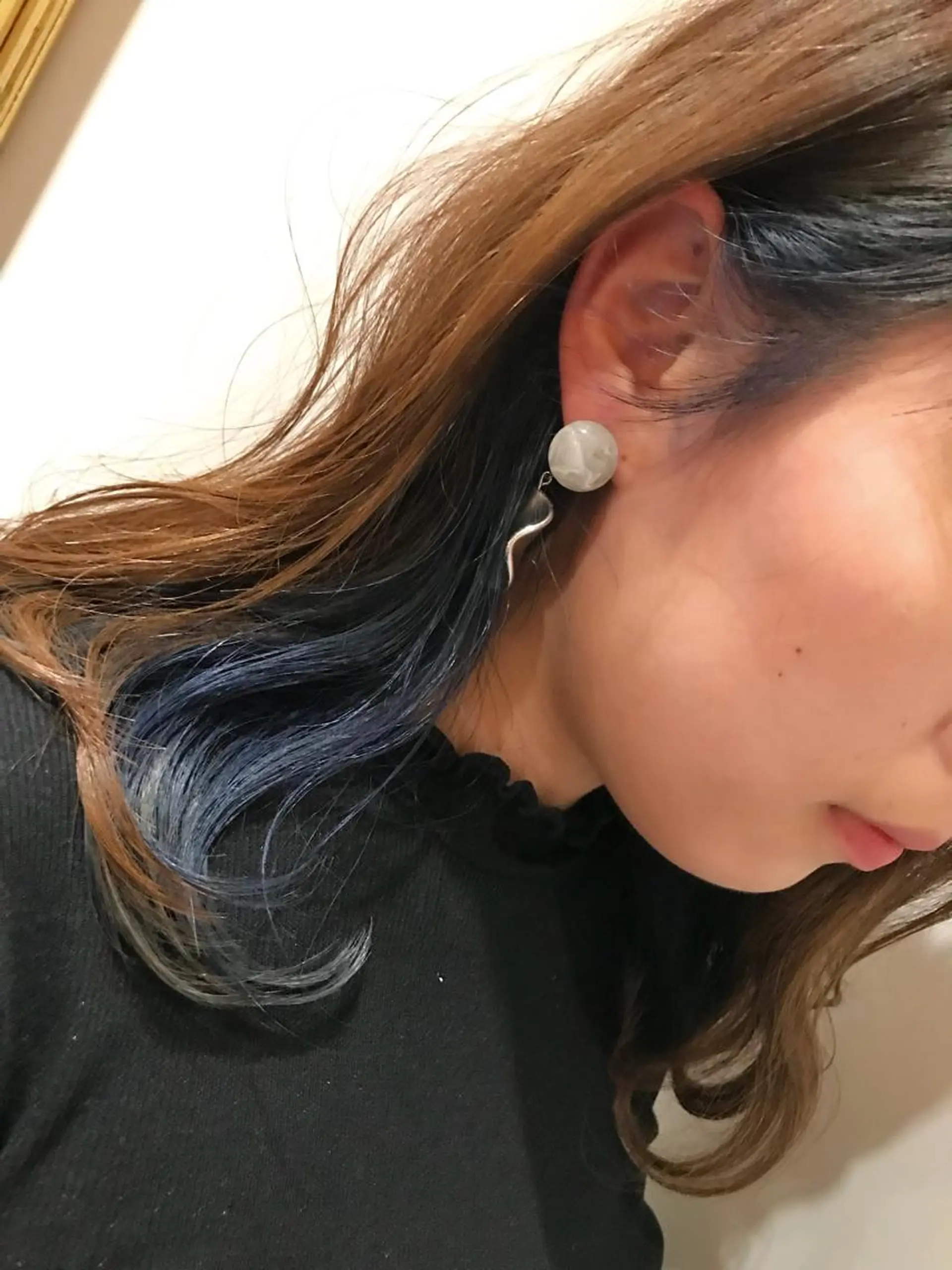 カラー ヘアアレンジ インナーカラー ネイビーカラー GRAND  LINE所属・若宮 宣弘のヘアスタイル
