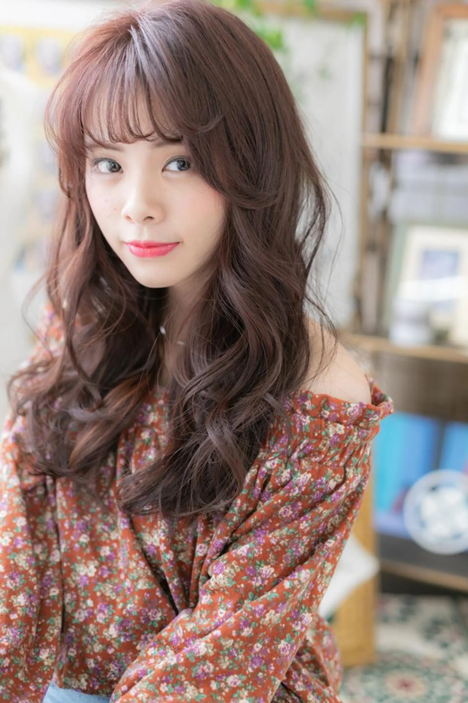 ロング カラー パーマ 小顔カット得意🌟 岩渕麻由のヘアスタイル