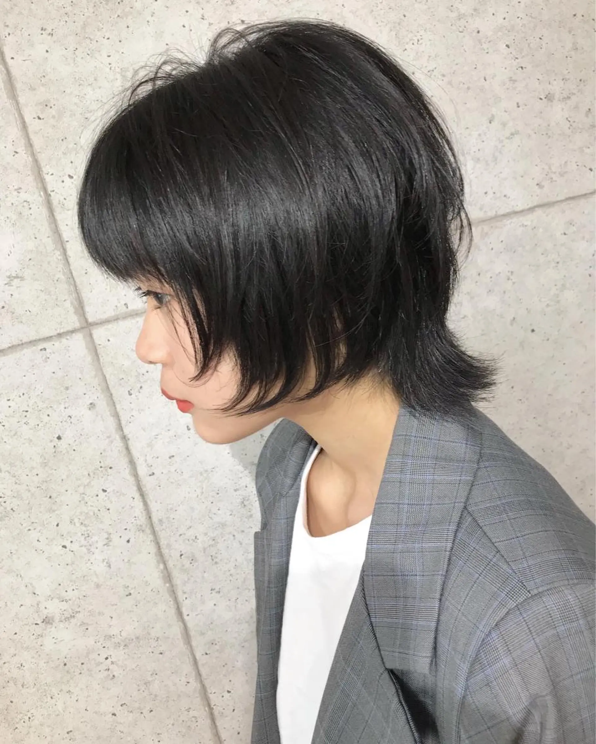 ミディアム ウルフカット カット ヘアカラー トリートメント hair teria ryu 大塚のヘアスタイル