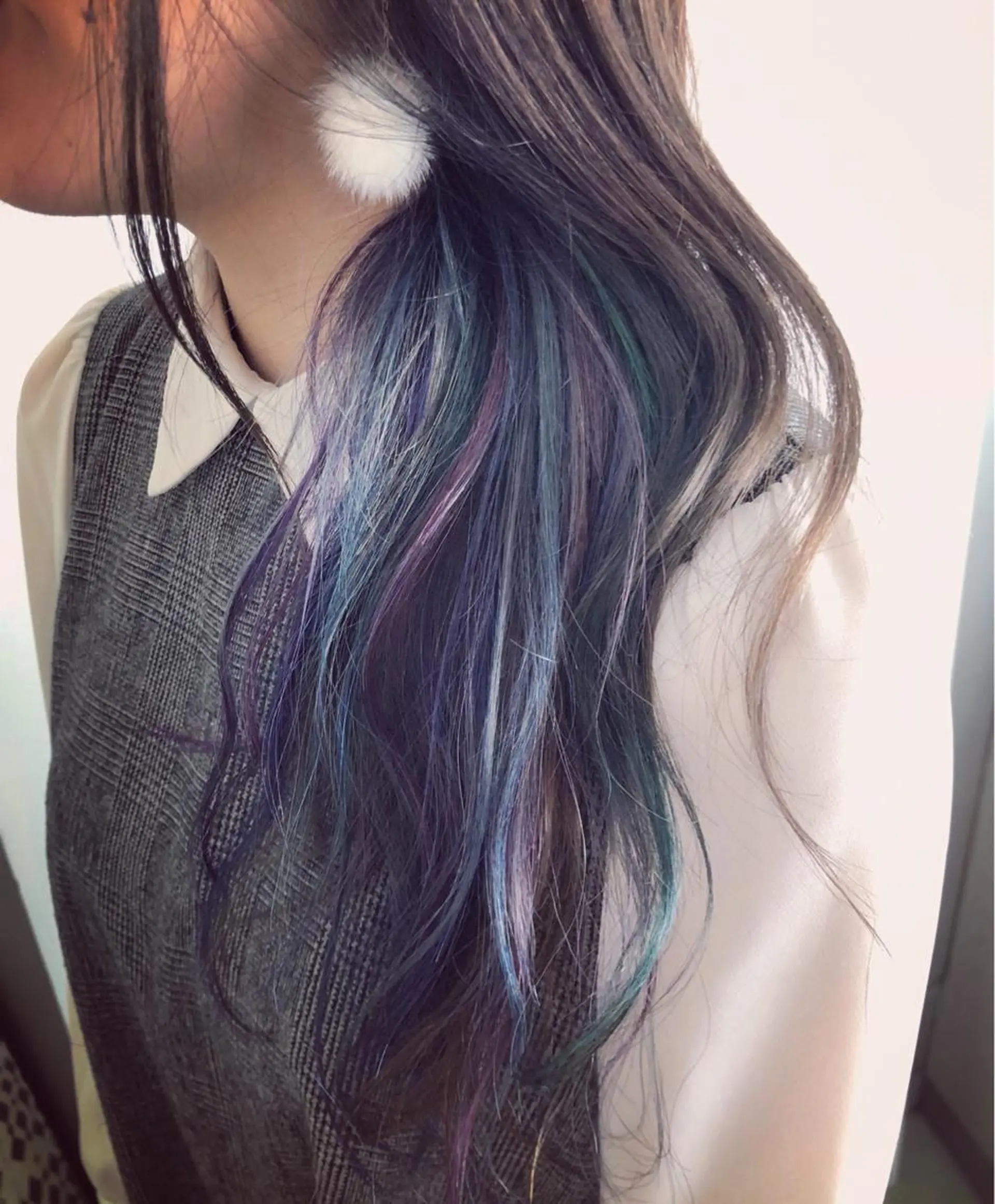 ロング カラー ショートボブ アッシュ バレイヤージュ ミストバング ベージュカラー カット ヘアカラー トリートメント 原宿サロン代表 デザインカラー伊藤卓のヘアスタイル