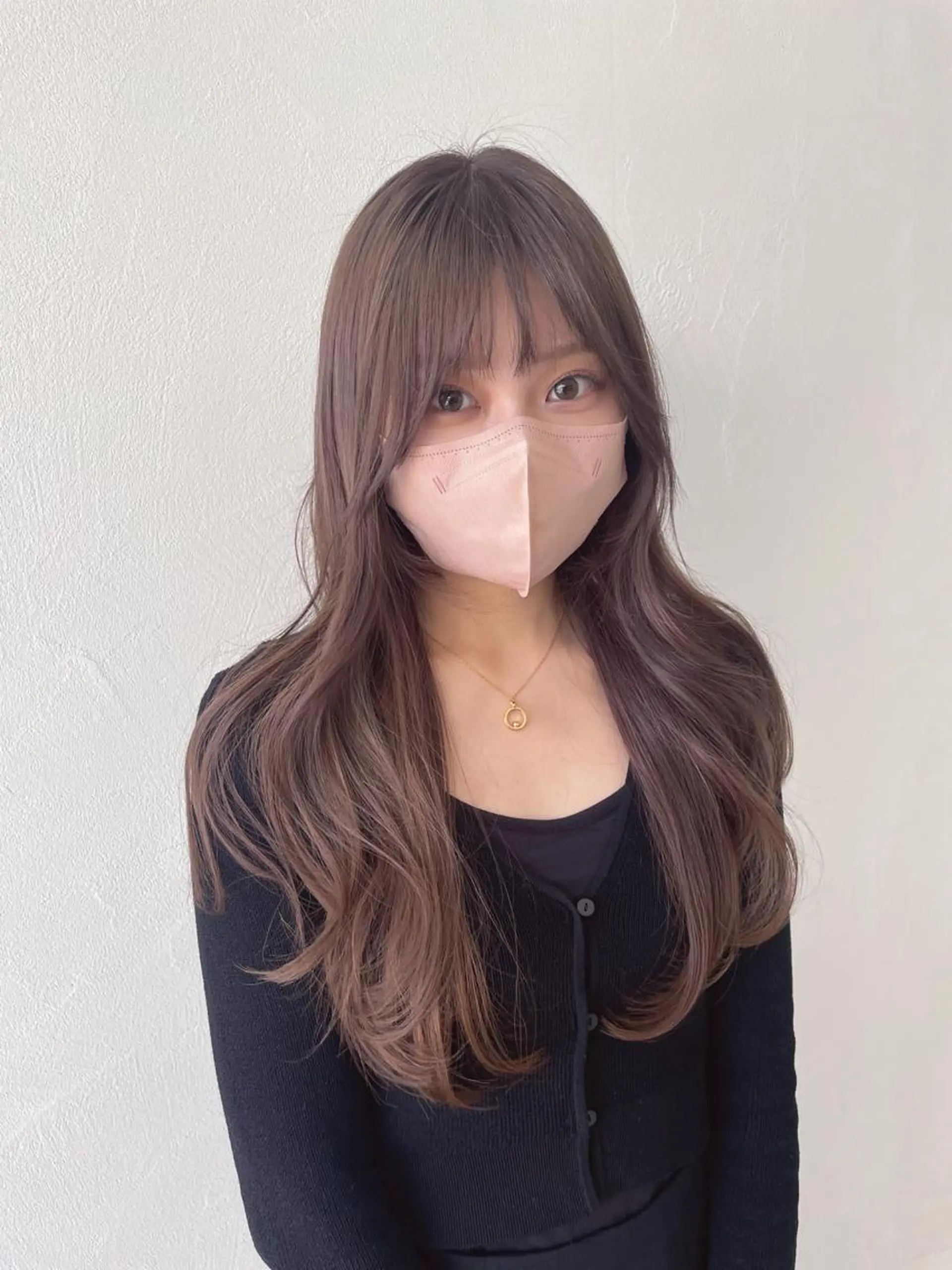 ロング カラー ベージュカラー 韓国風ヘア レイヤーカット ムラ修正ブリーチ 山田眞之介のヘアスタイル