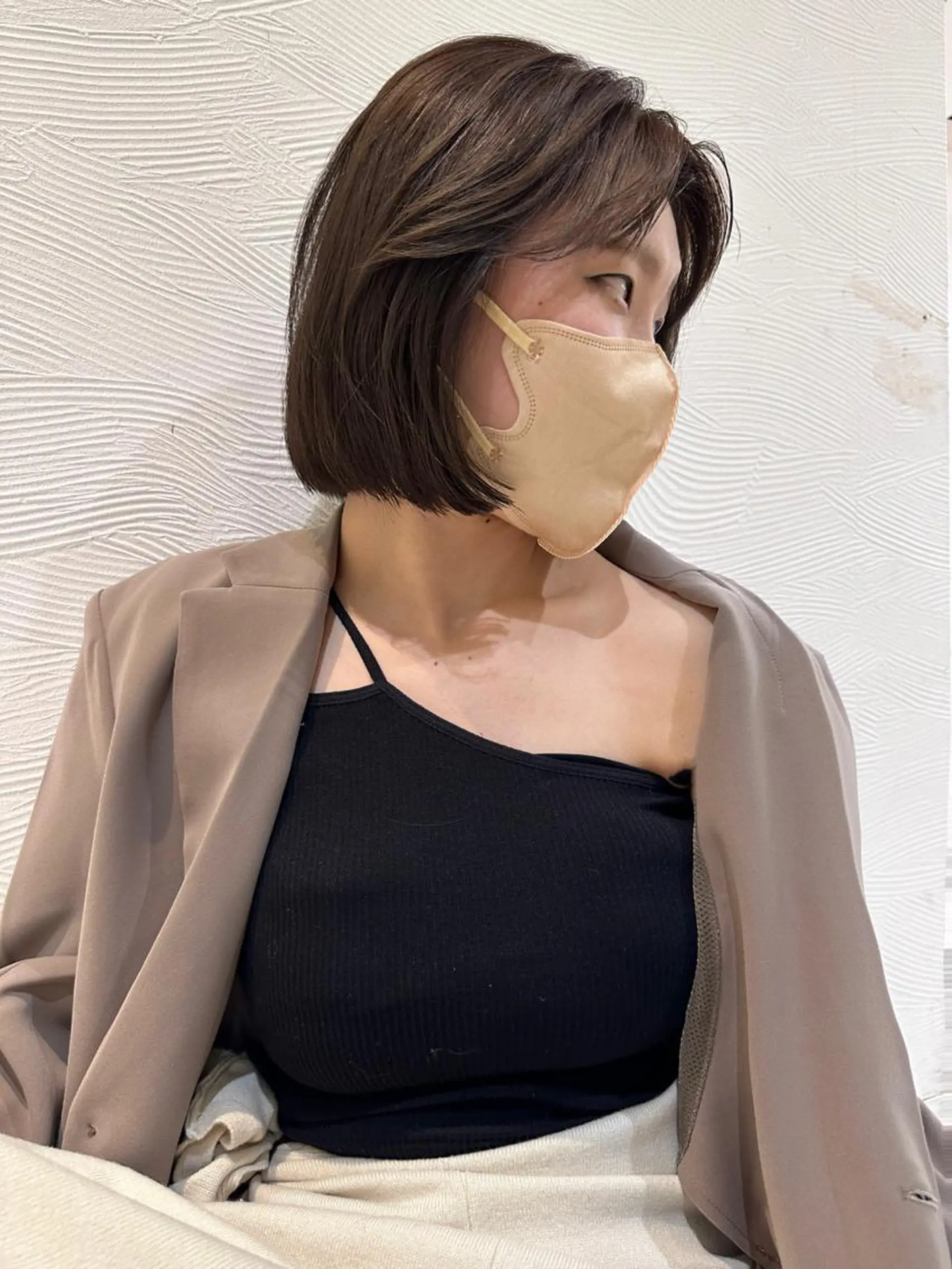 ショート カラー ヘアアレンジ 切りっぱなしボブ ベージュカラー ブラウンカラー グレージュ ハイトーンカラー 🌿レイヤー/髪質 改善/🌿JINのヘアスタイル