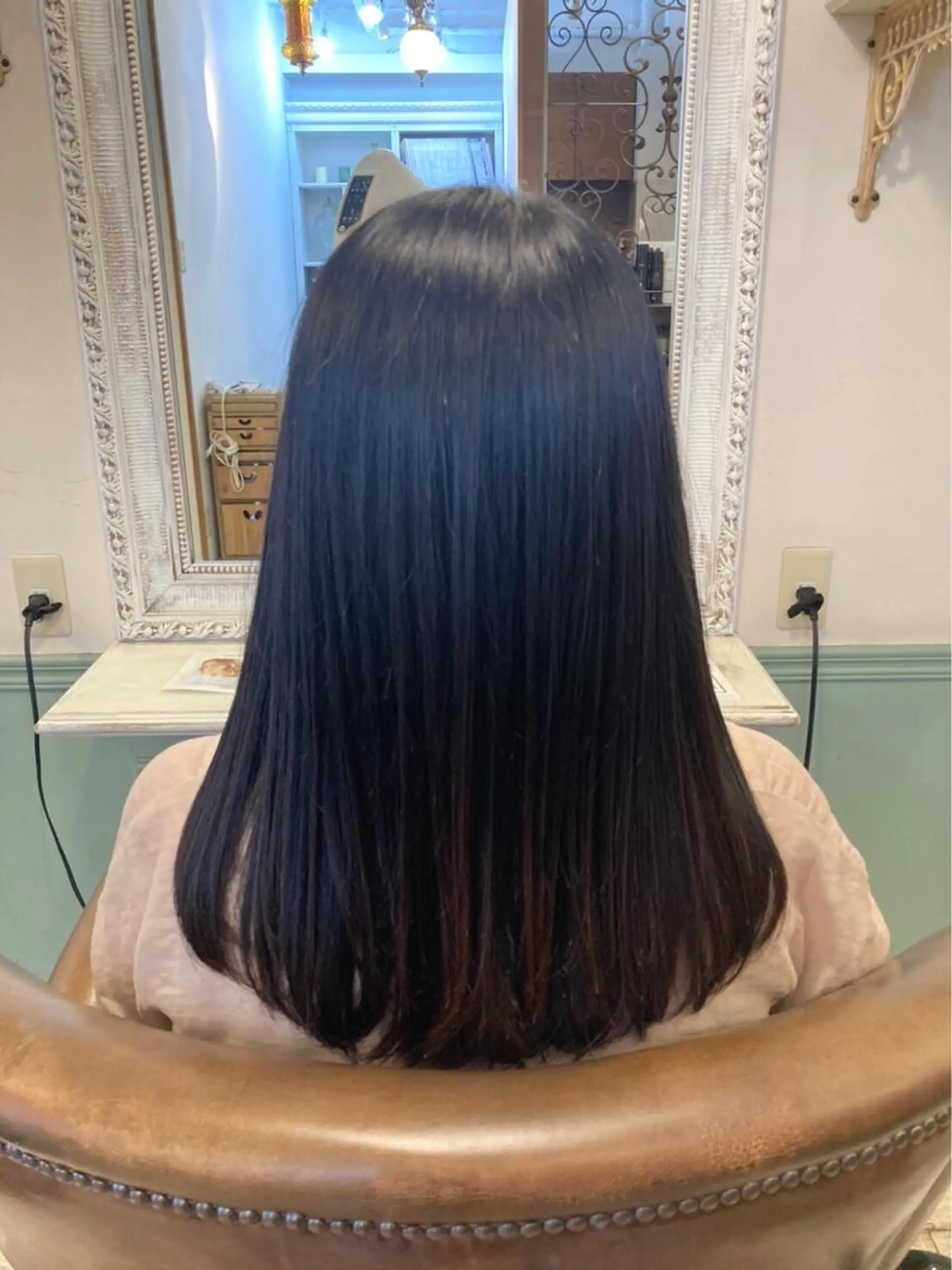 ロング カット 縮毛矯正 トリートメント 岩谷 愛依のヘアスタイル
