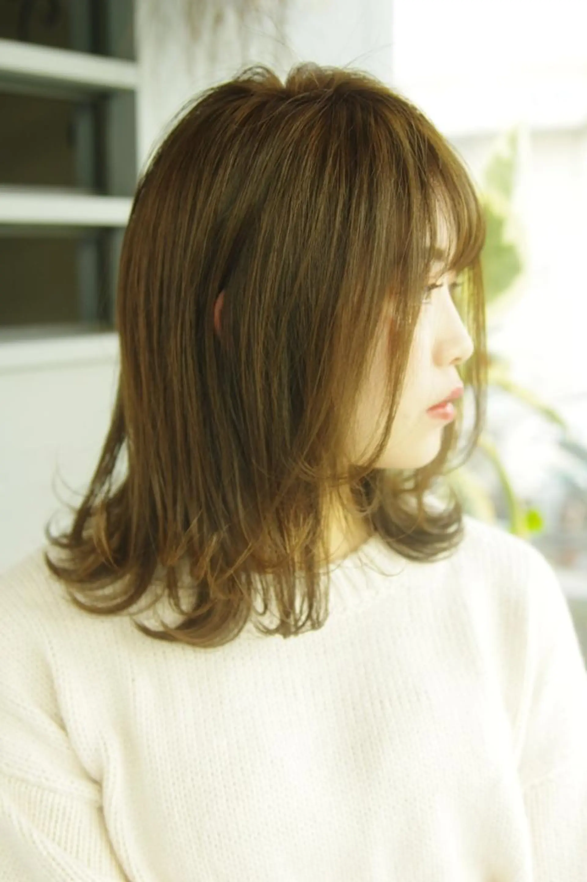ミディアム 荻原 康成のヘアスタイル