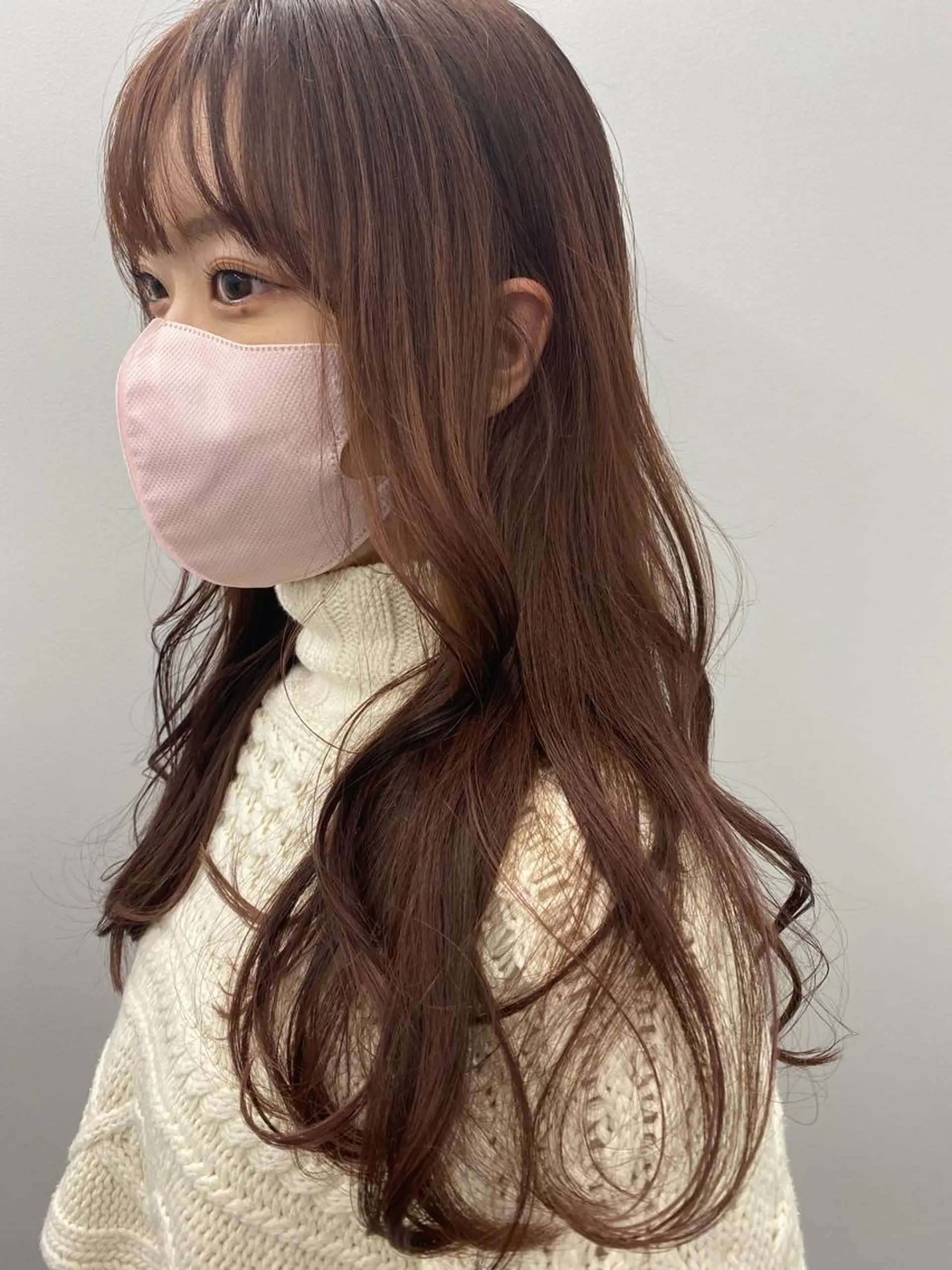ロング カラー ヘアカラー トリートメント 寒河江 友花のヘアスタイル