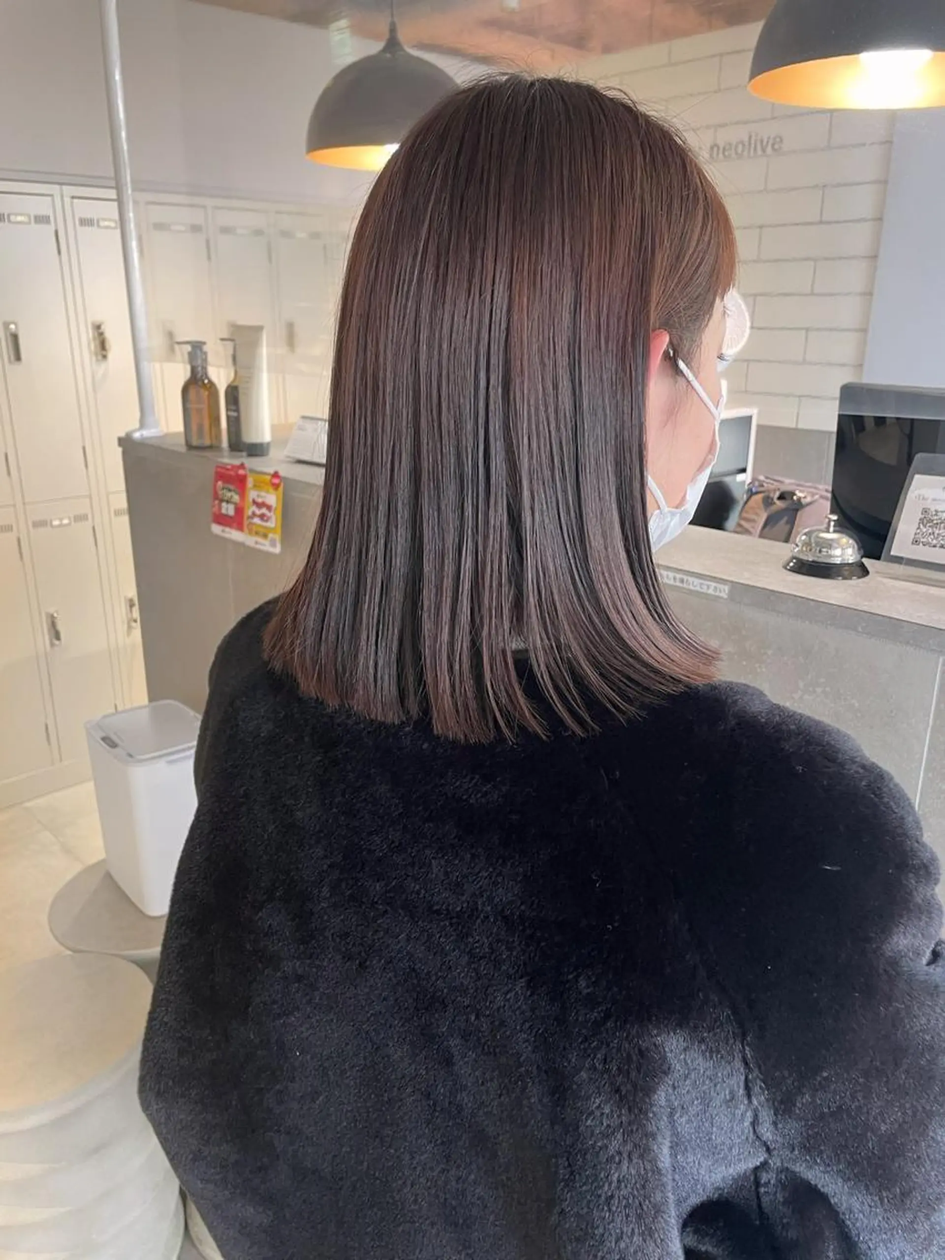 ミディアム カラー カット ヘアカラー トリートメント レイヤー/髪質改善カ ラ-🤍津田奈々美‎のヘアスタイル