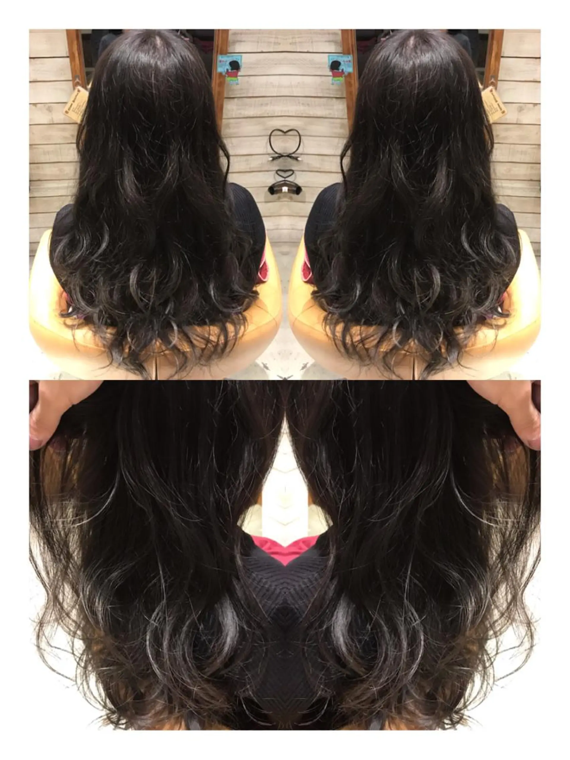 ロング カラー アッシュ アッシュグレー アッシュグレージュ 黒髪 透明感カラー across hair design武蔵小杉店所属・/本物の髪質改善/ 古川新のヘアスタイル