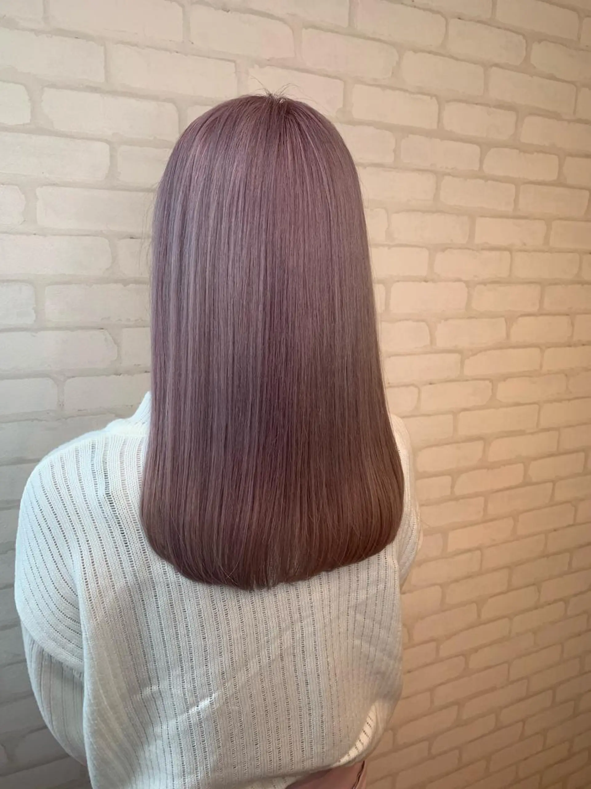 セミロング カラー ヘアアレンジ アッシュ ピンクカラー ピンクアッシュ カット ヘアカラー トリートメント ✨艶髪✨透明感✨ 山内大樹のヘアスタイル