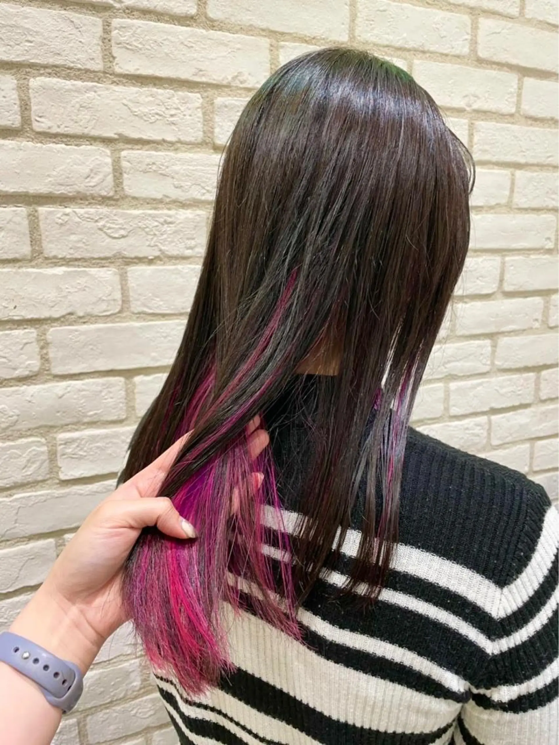 セミロング カラー DC カラーモデルのヘアスタイル