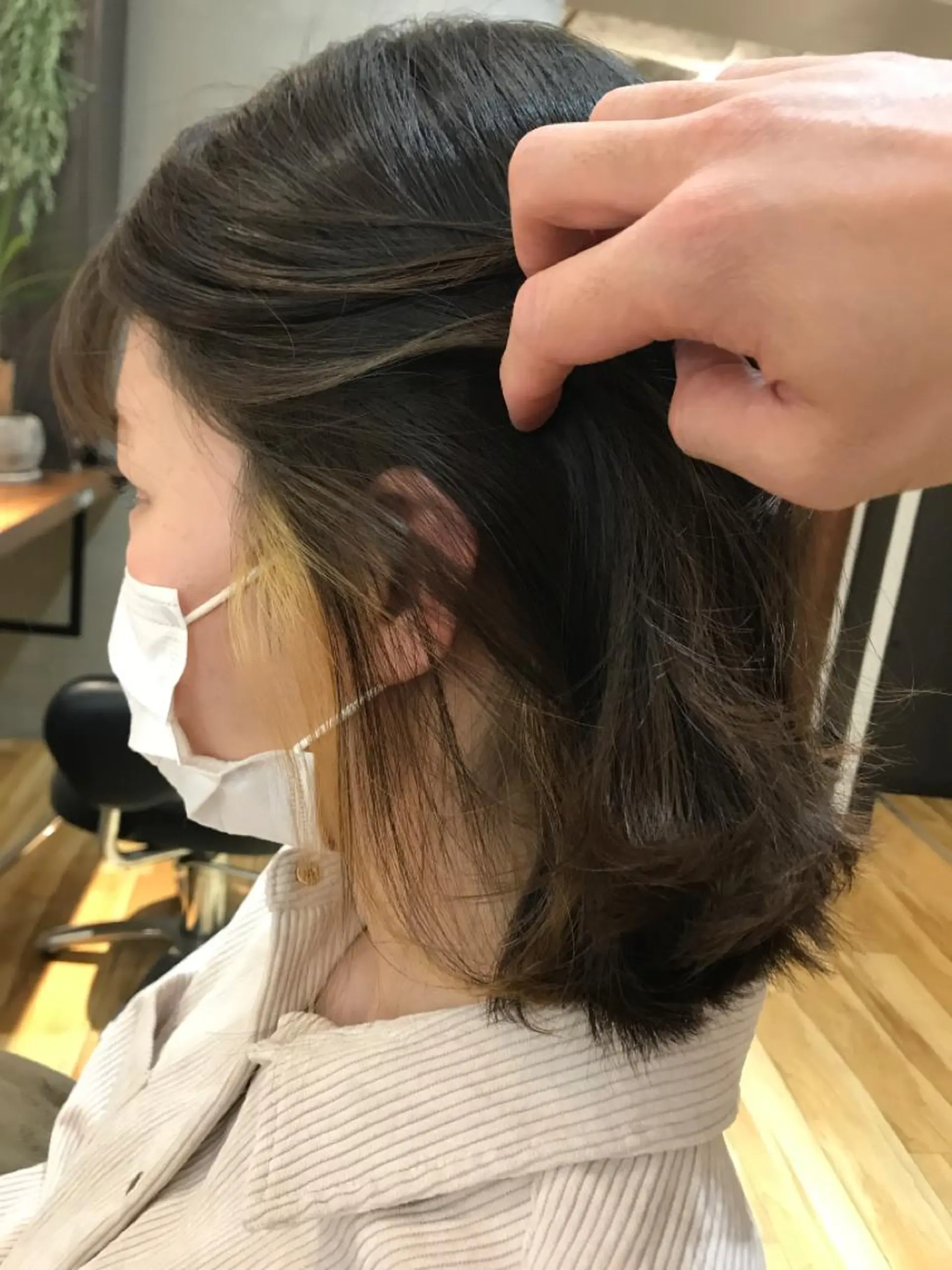 カラー イヤリングカラー ヘアカラー Grege所属・恵比寿/メンズ ／髪質改善🍃金丸のヘアスタイル