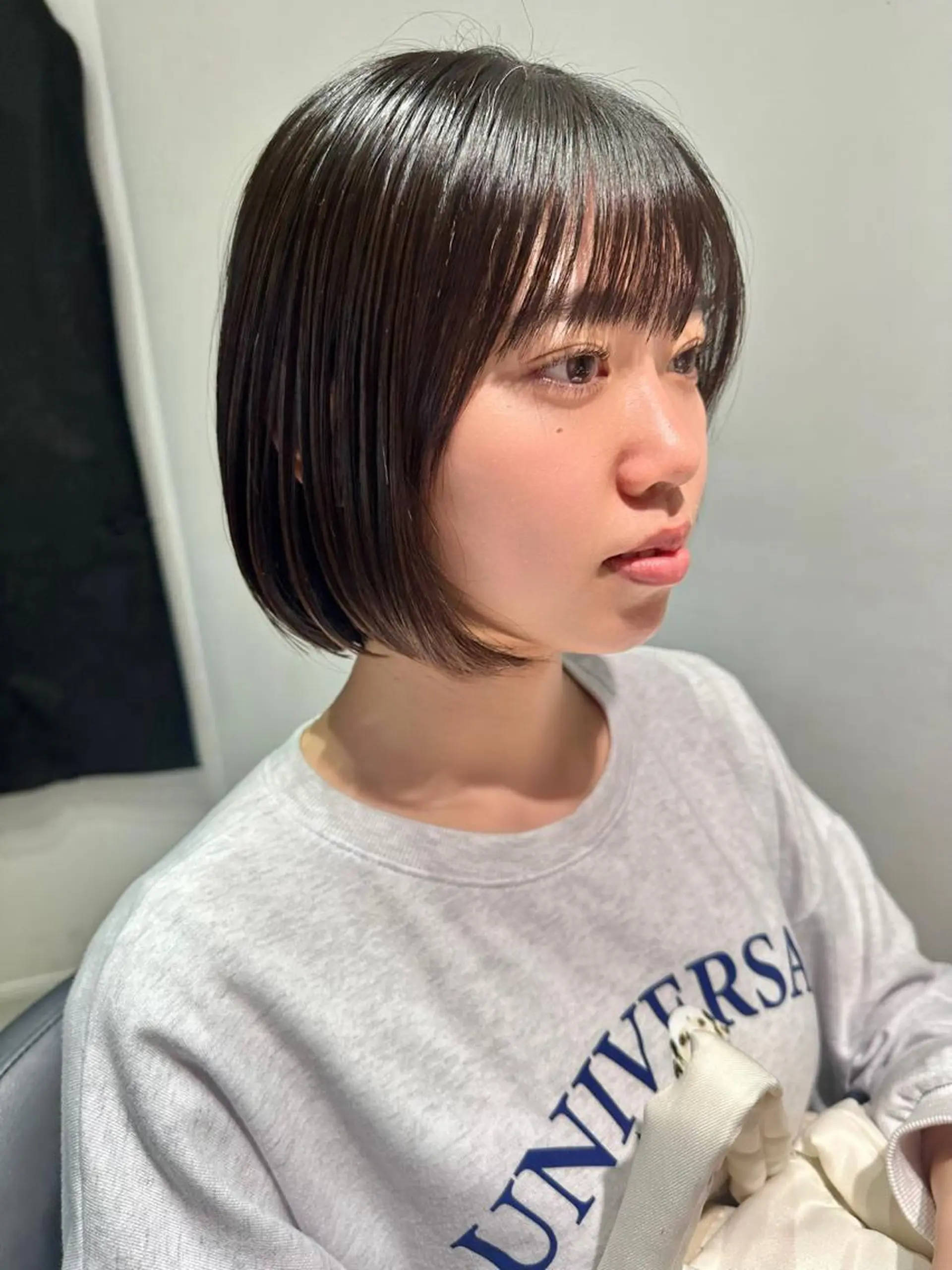 ミディアム カット 縮毛矯正 髪質改善 中川　翔のヘアスタイル