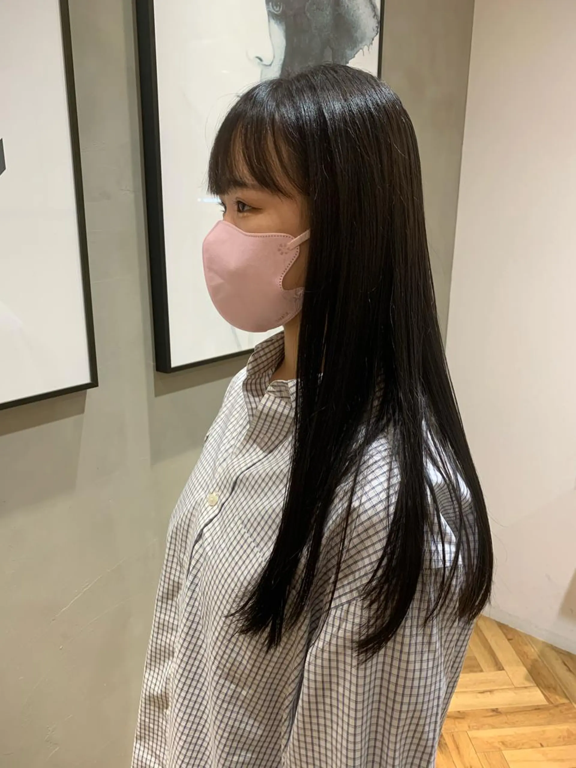ロング カラー 黒髪 ブルーカラー ブルーブラック ㅤㅤㅤㅤㅤㅤㅤㅤㅤㅤ 彩衣のヘアスタイル