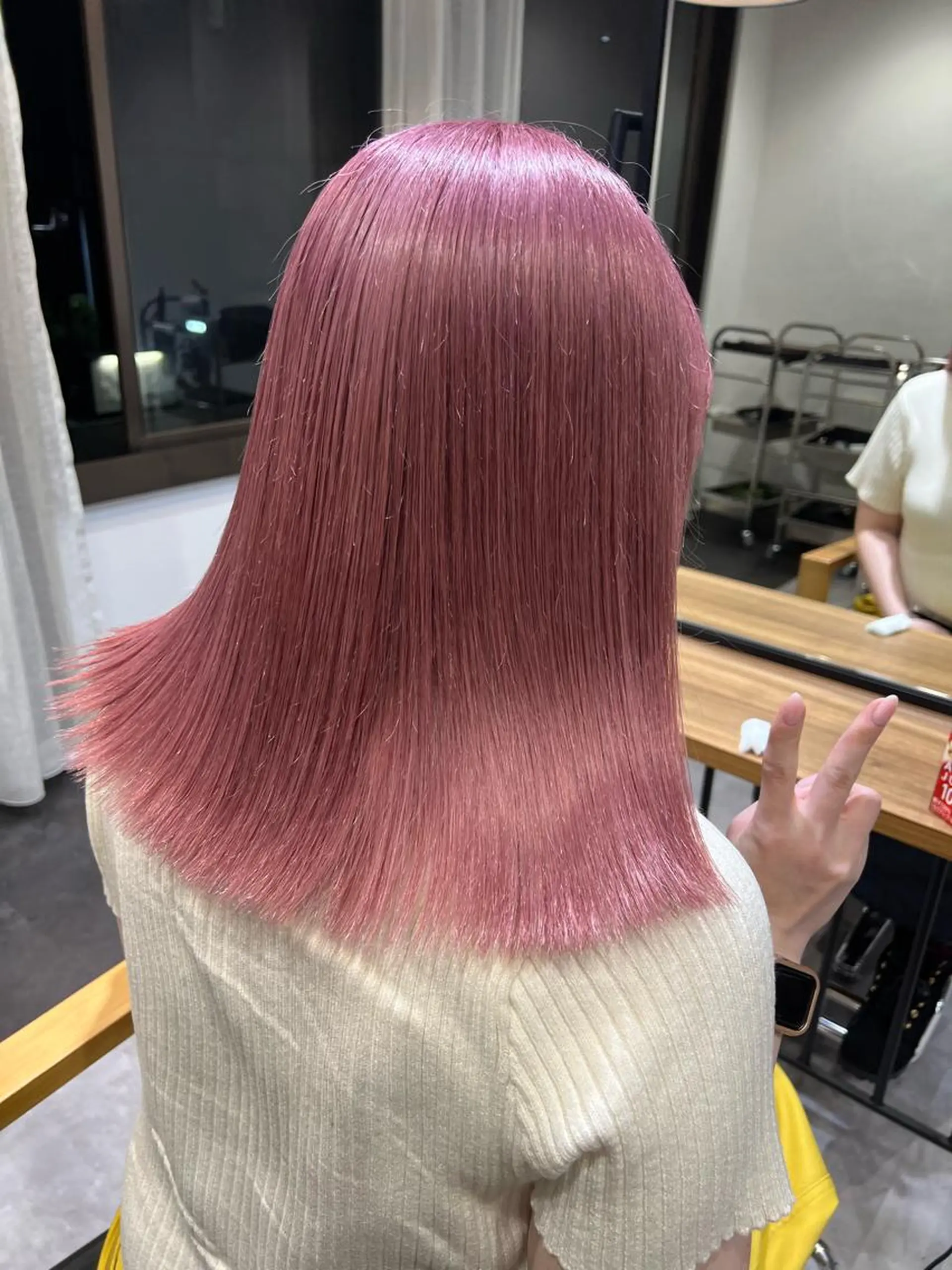 ミディアム カラー 🩶💜姫カット/ ゆずほのヘアスタイル