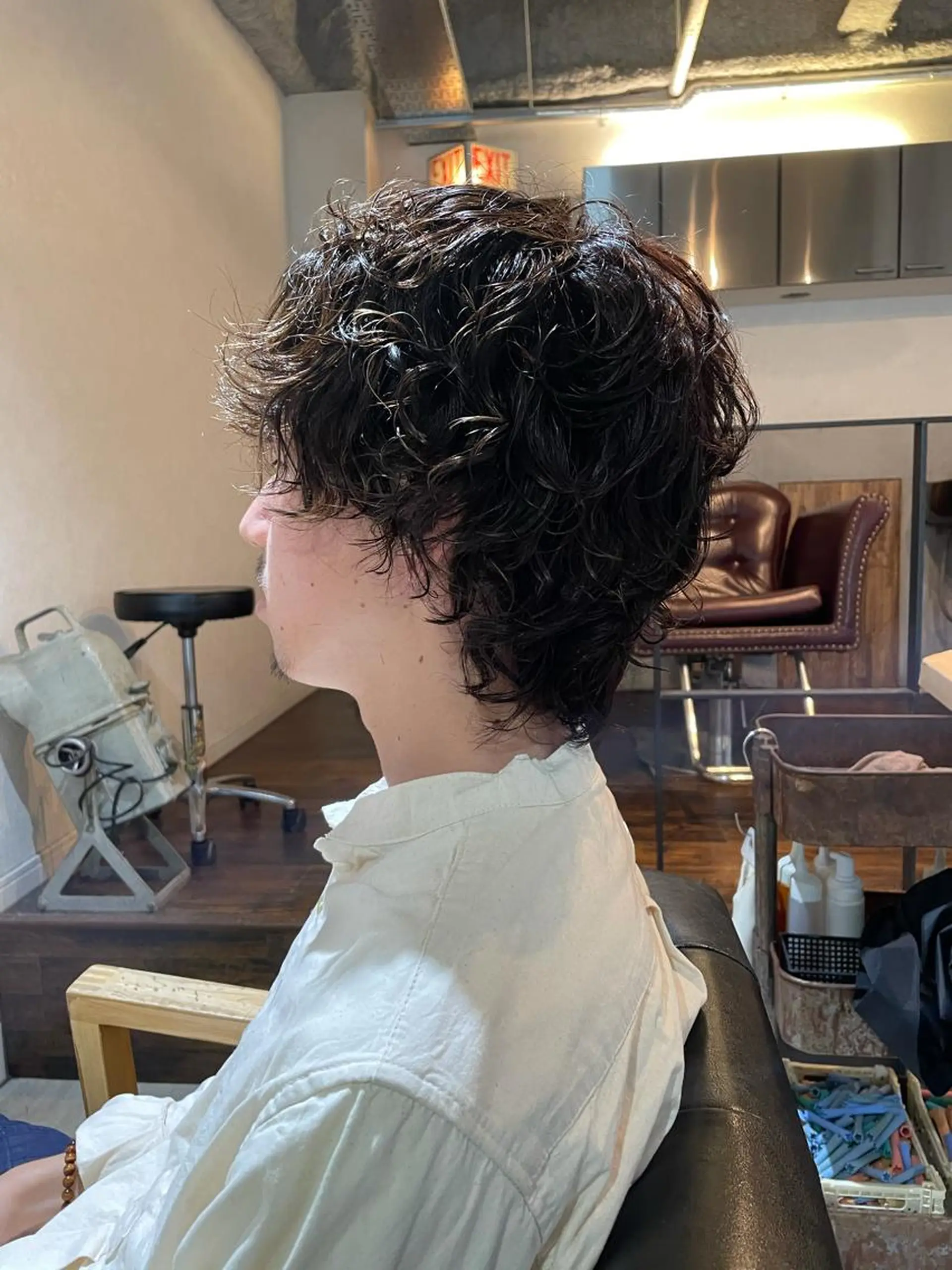 ミディアム パーマ メンズ カット パーマ トリートメント メンズヘア/レイヤー /ボブ山内春輝のヘアスタイル