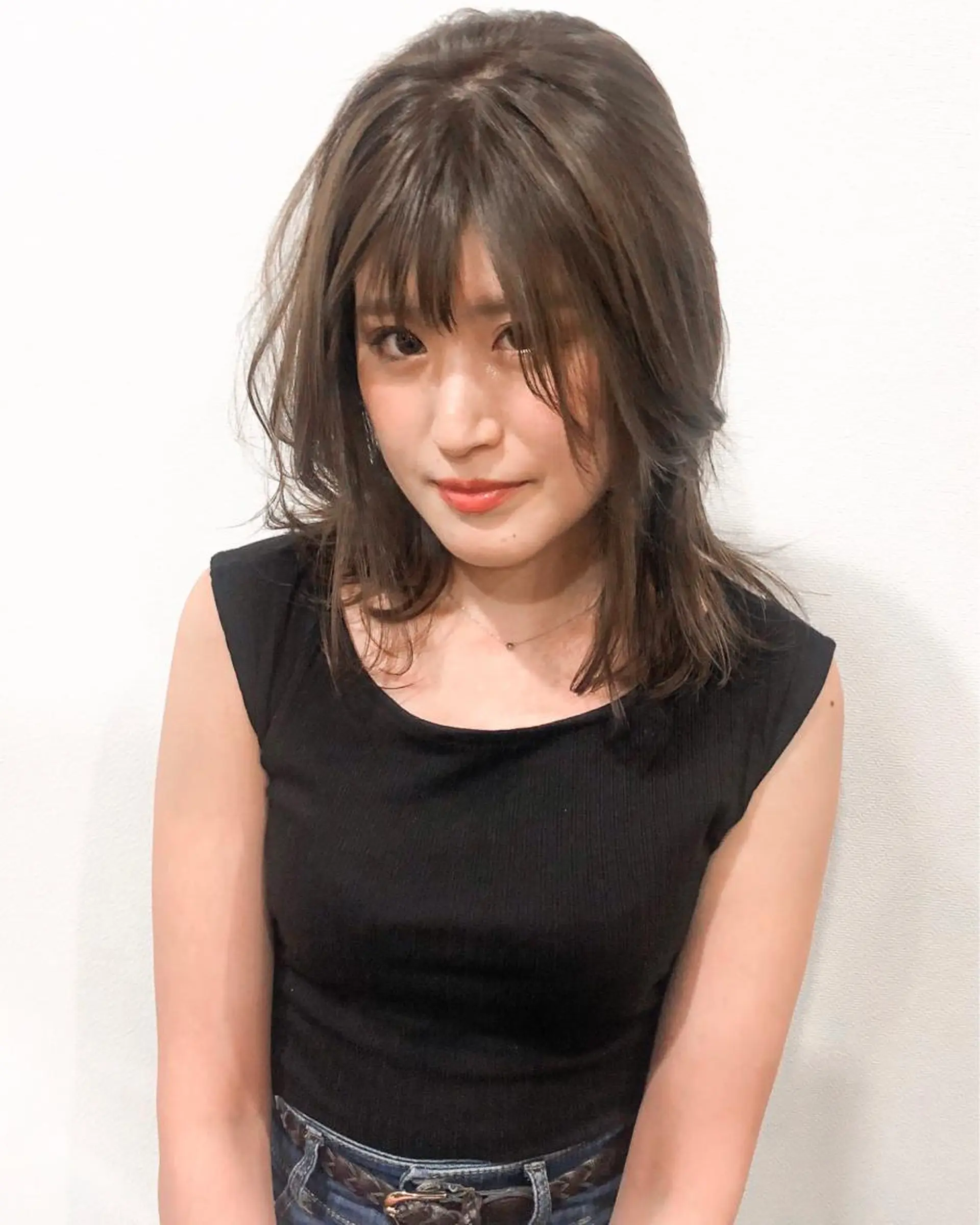 ミディアム カラー 透明感カラー グレージュ GIRL所属・ダメージレスサロン✨ kayo🌱のヘアスタイル