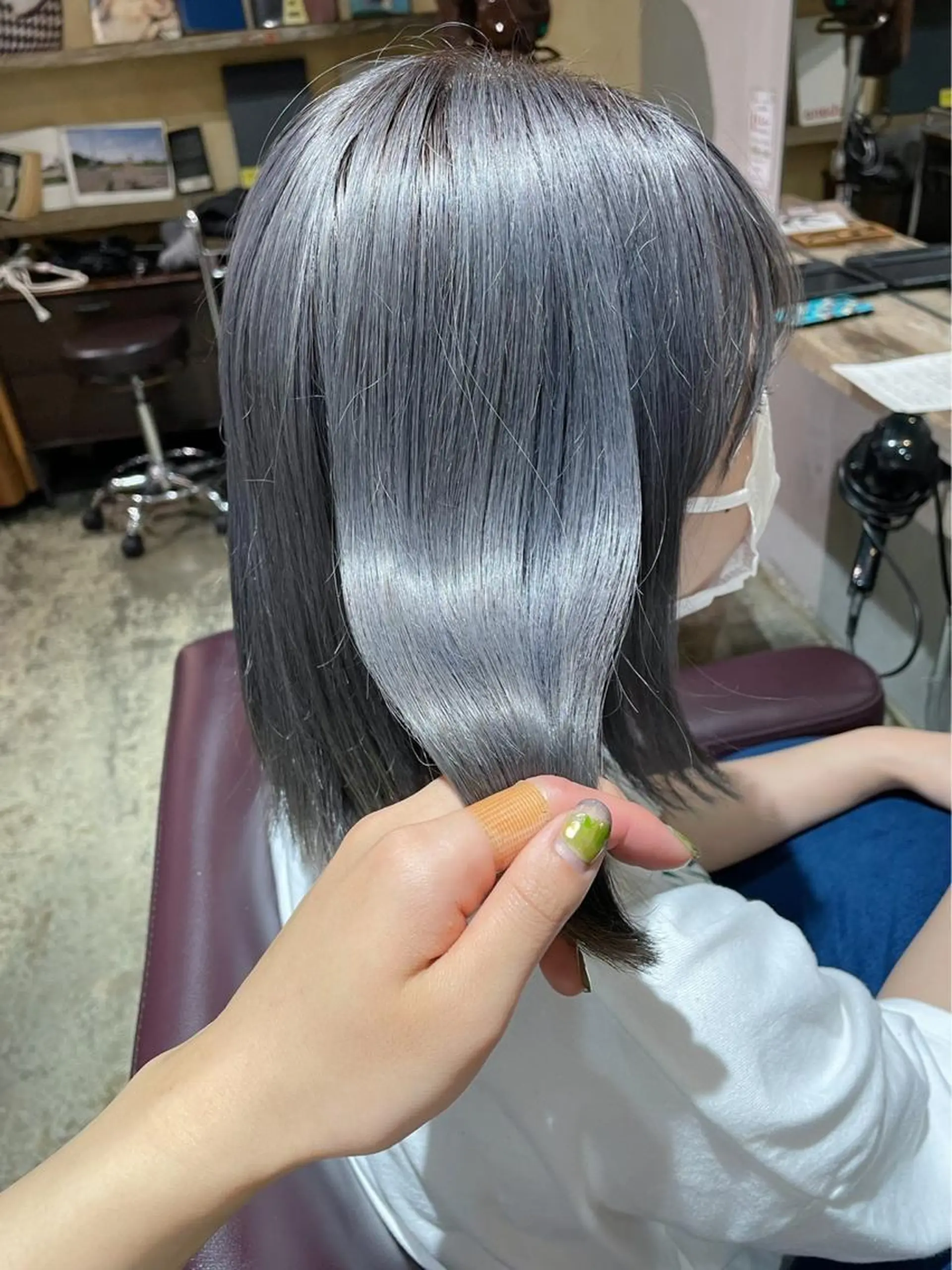 セミロング カラー シルバー HACCH （ハッチ）所属・🪼ボブ/ハイトーン /髪質改善🪼のヘアスタイル