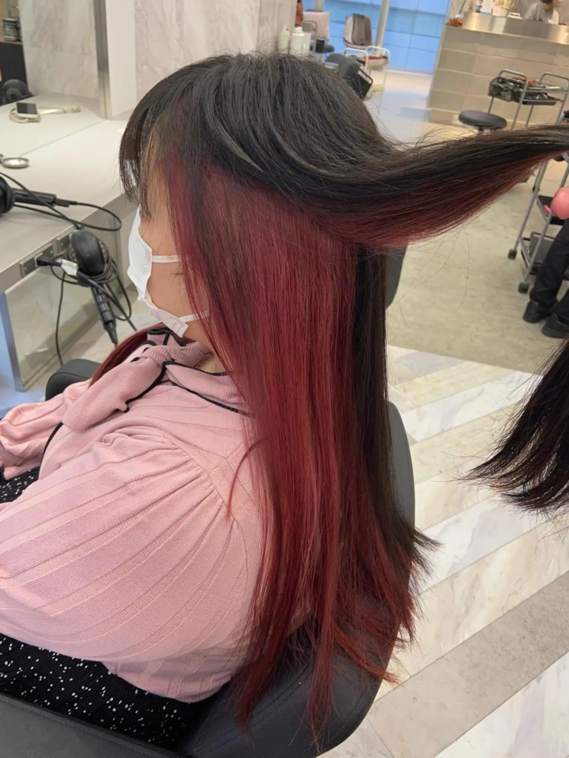 カラー インナーカラー ピンクカラー カット ヘアカラー トリートメント EIGHT奥野 心太のヘアスタイル