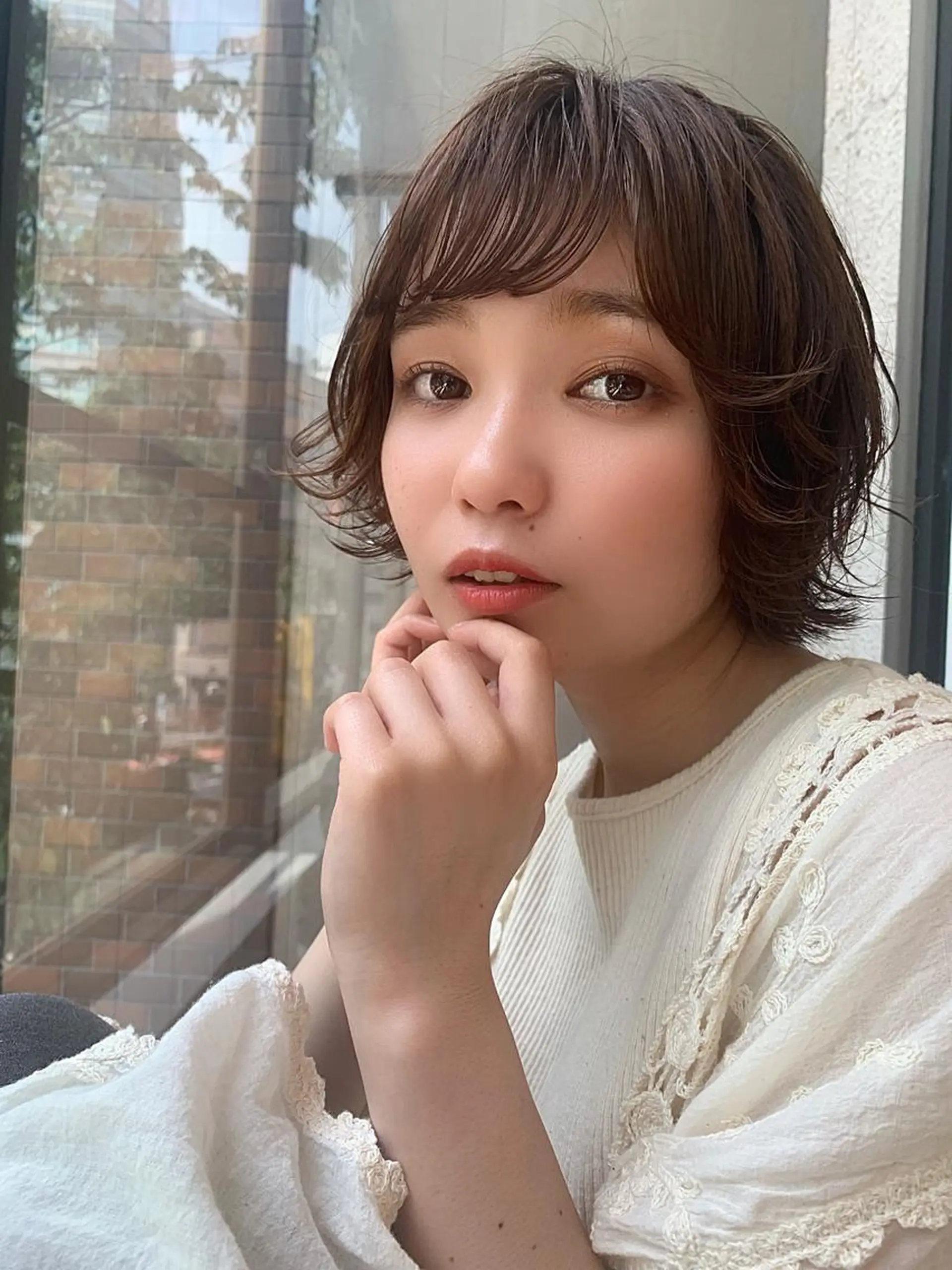 ショート ショートボブ ボブ ショートヘア カット 縮毛矯正 chama レイヤーカットのヘアスタイル