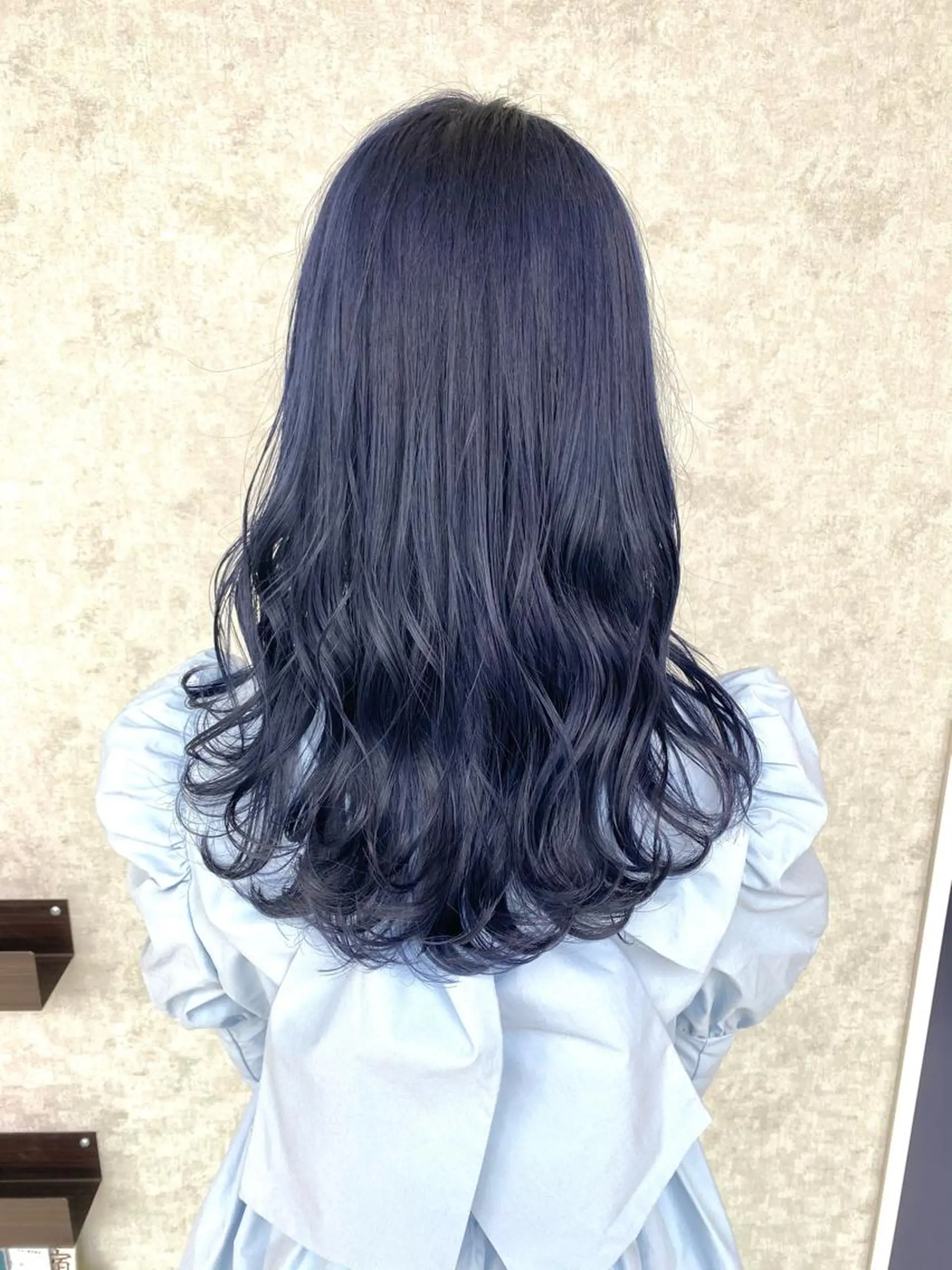ロング カラー ネイビーカラー パープルカラー 浦口友華 ♡ 暖色系カラーのヘアスタイル