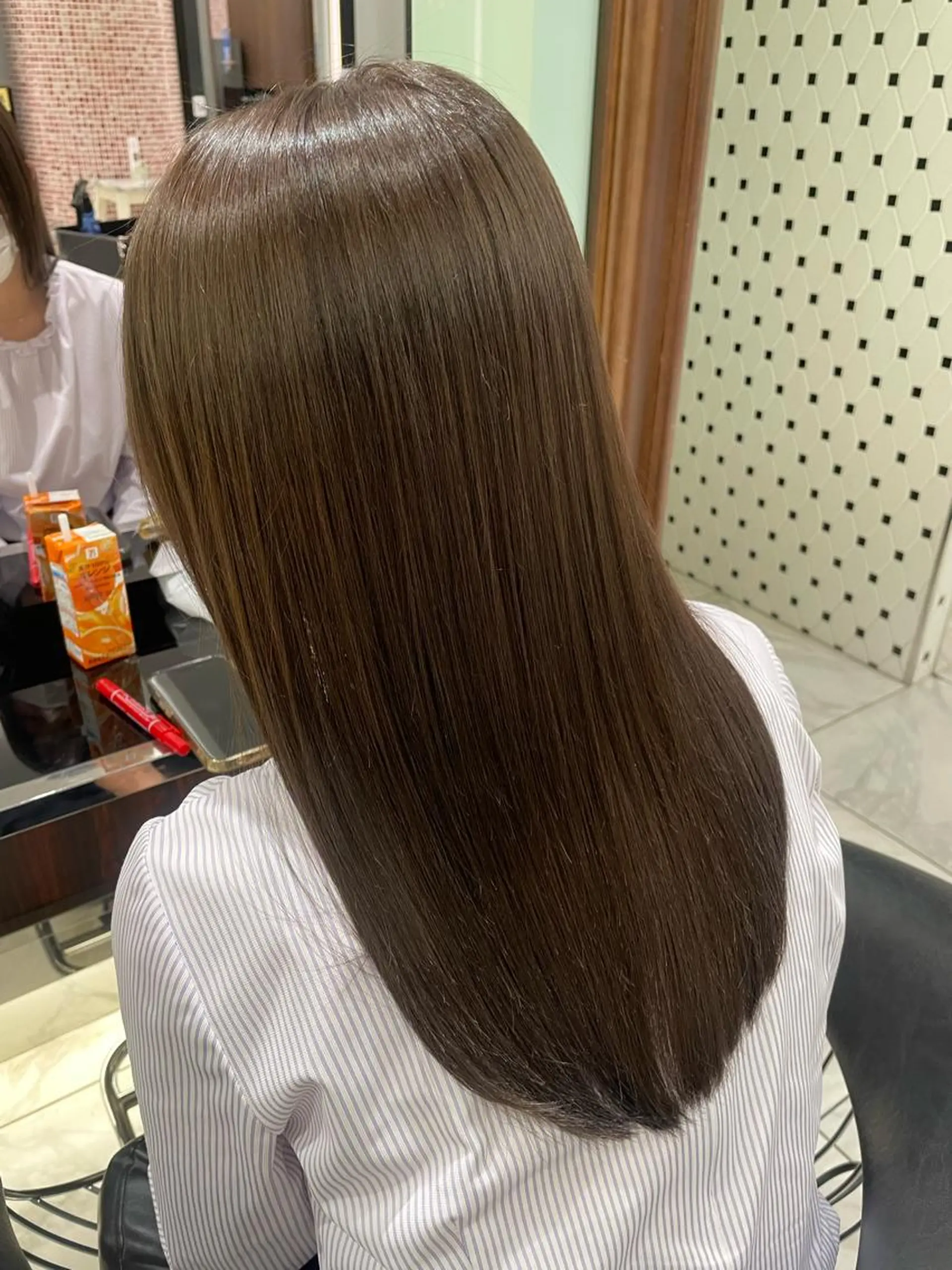 ロング 縮毛矯正 韓国風パーマ/ヘア セット/店長みづきのヘアスタイル