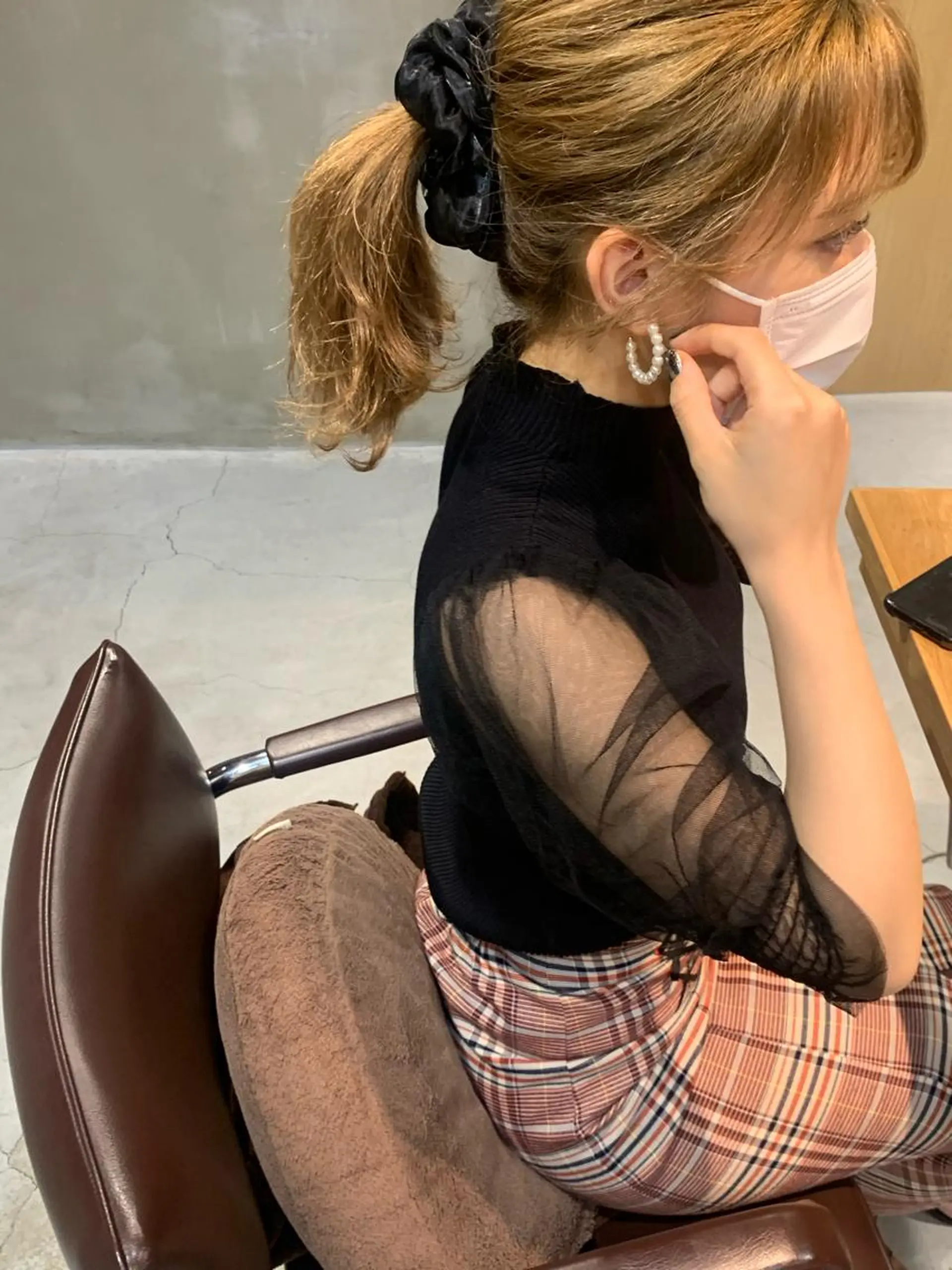 セミロング カラー ヘアアレンジ 縮毛矯正 トリートメント pu+on. nailworks所属・fuyumi / ニュアンスネイルのネイルデザイン