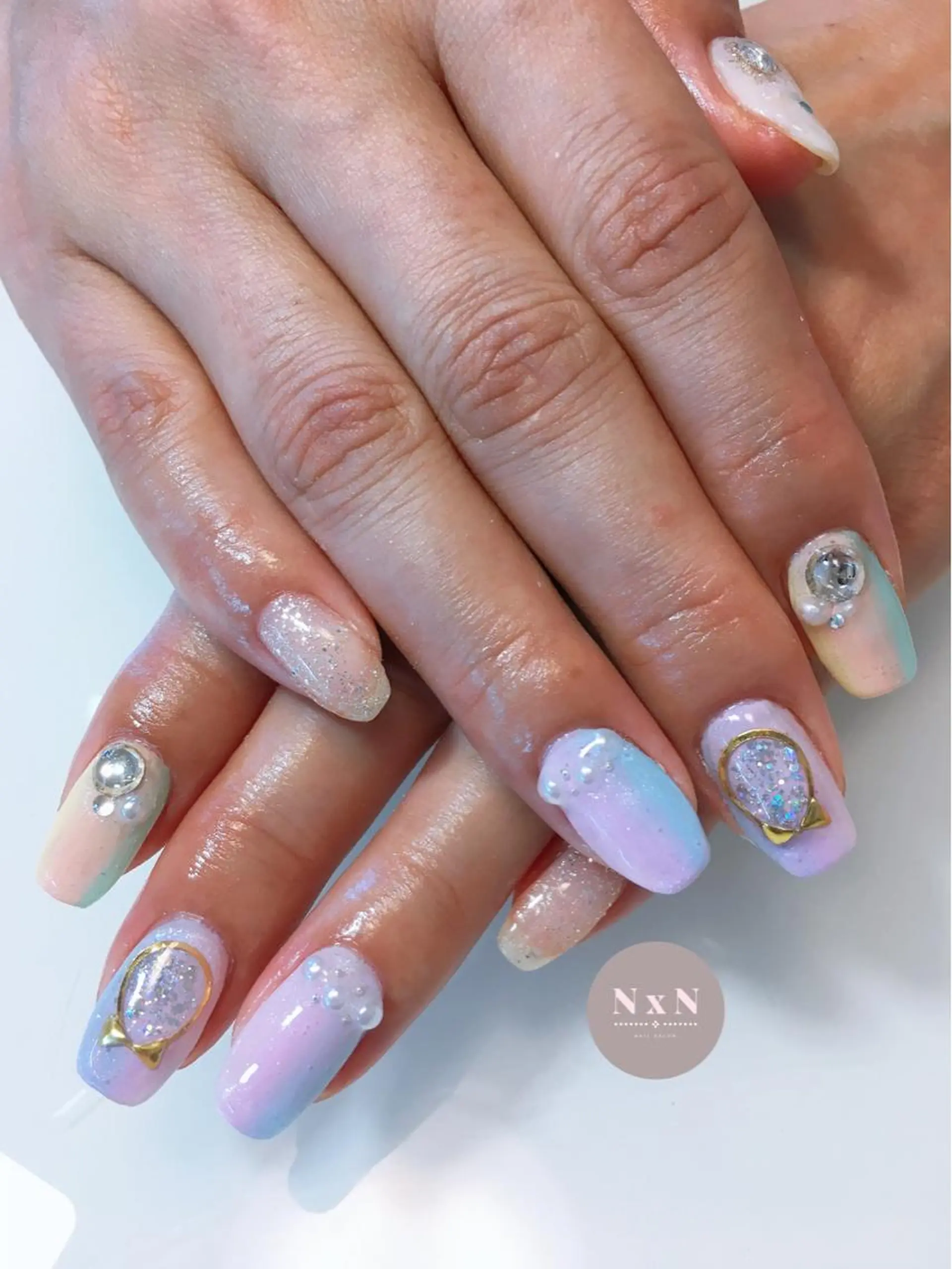 ネイル ジェルネイル ぷっくりネイル nail salon N×Nのネイルデザイン