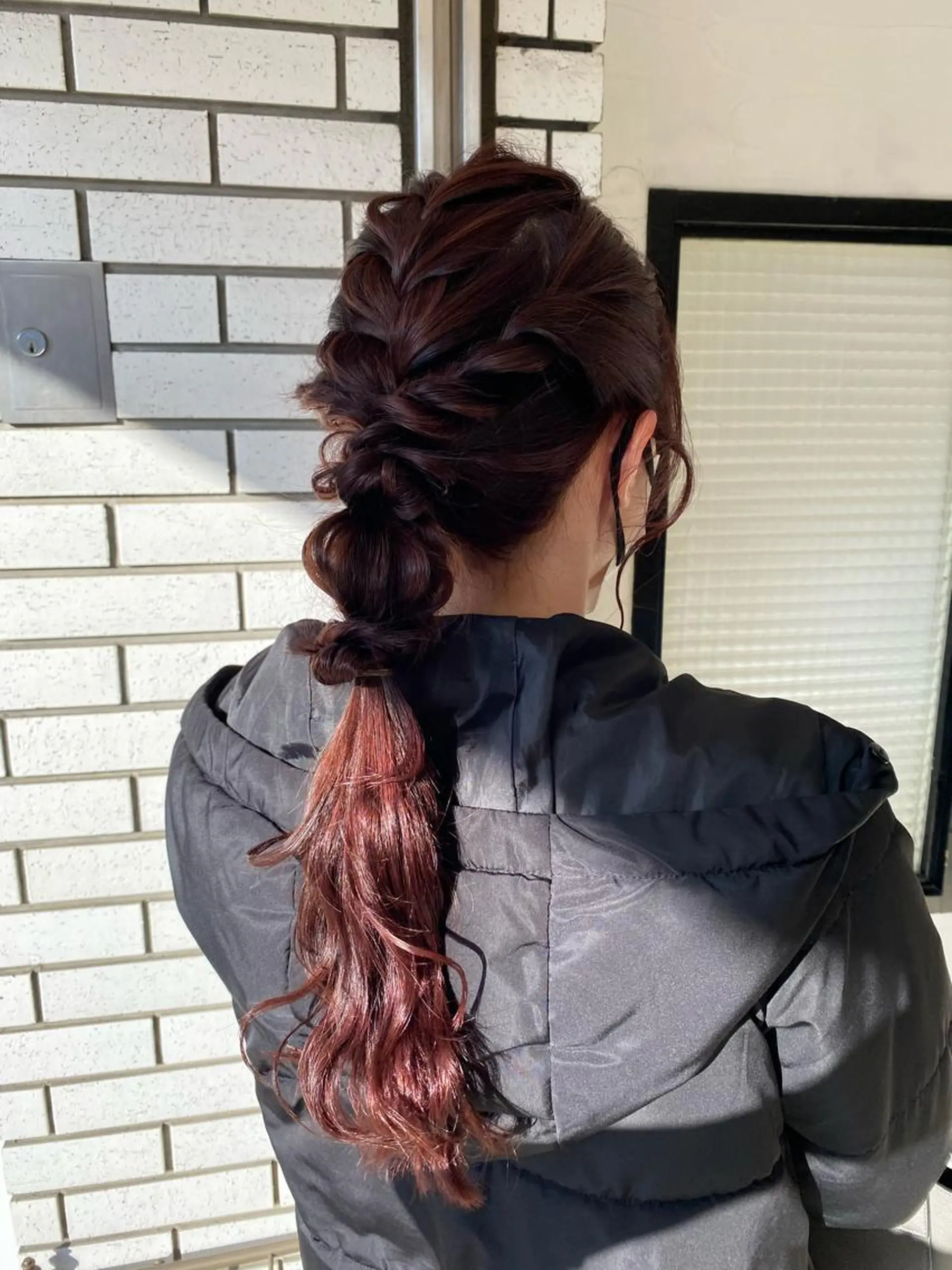 ロング カラー ヘアアレンジ ブラウンカラー ピンクカラー ピンクブラウン ヘアセット ducha所属・DUCHA Tomida naoのヘアスタイル