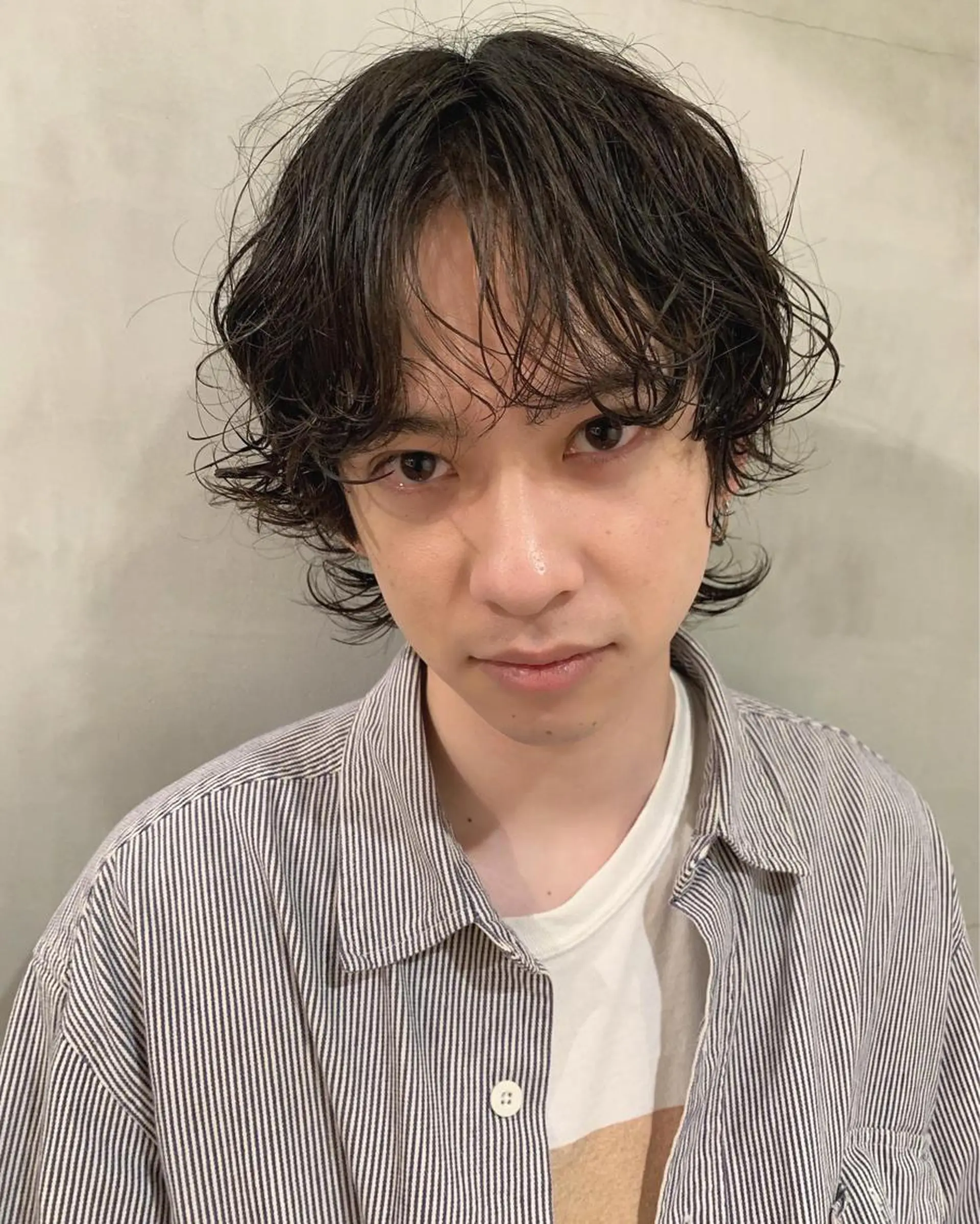 ミディアム メンズ カット トリートメント 優 作のヘアスタイル