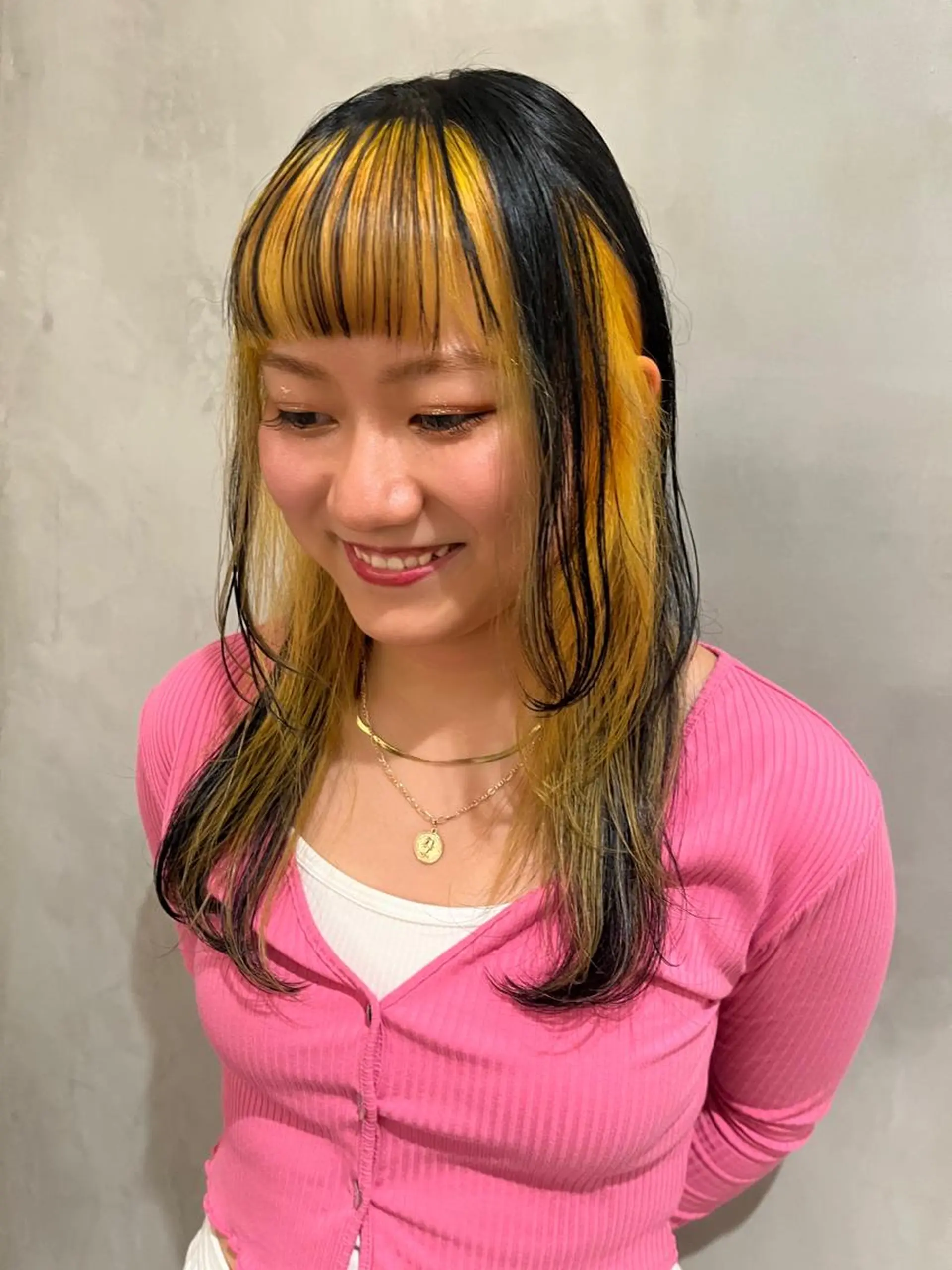 ロング カラー カット ヘアカラー トリートメント 暖色🍒姫カット🎀 オタク特化🎀ゆうなのヘアスタイル
