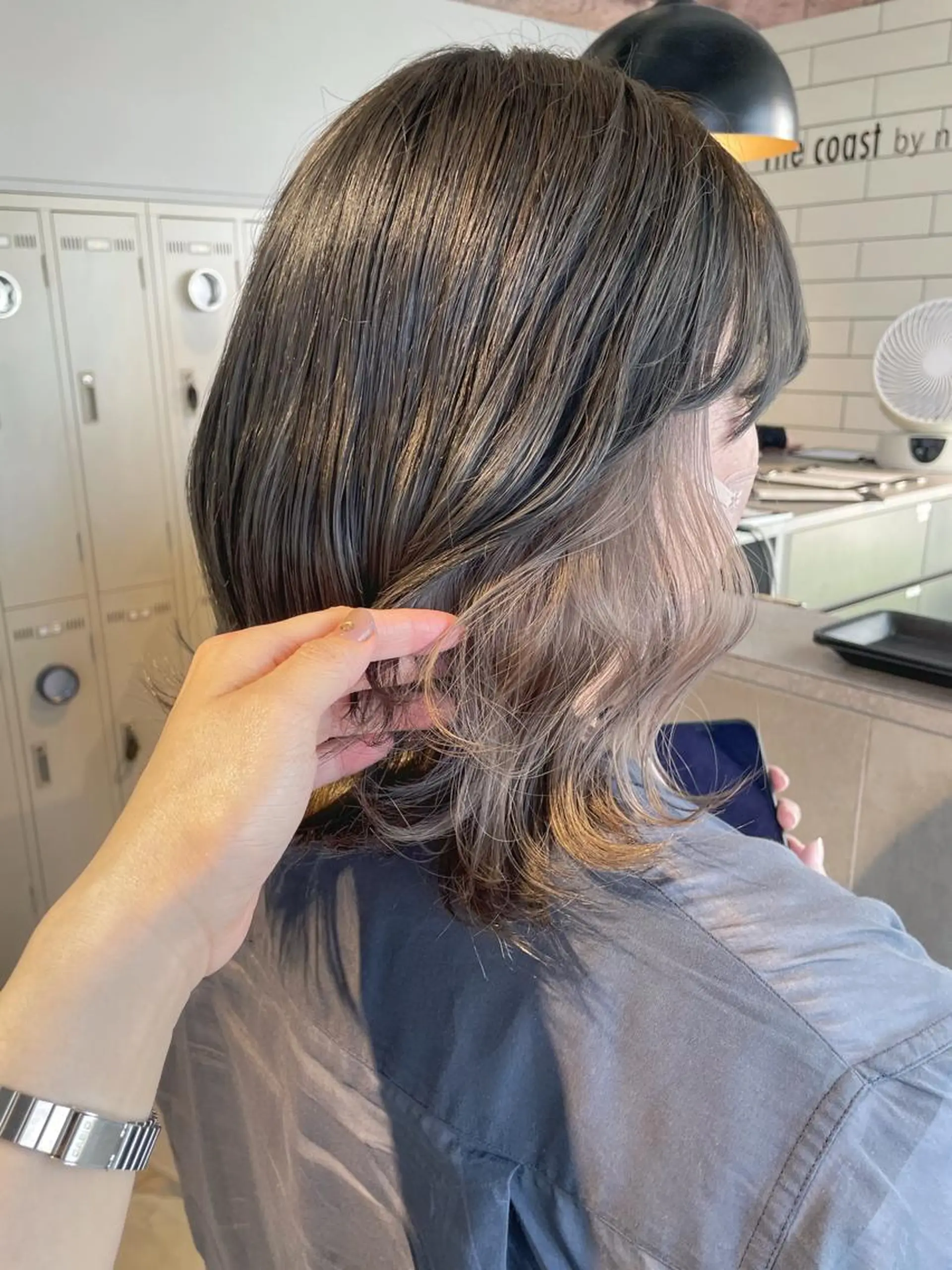 ミディアム カット ヘアカラー トリートメント レイヤー/髪質改善カ ラ-🤍津田奈々美‎のヘアスタイル