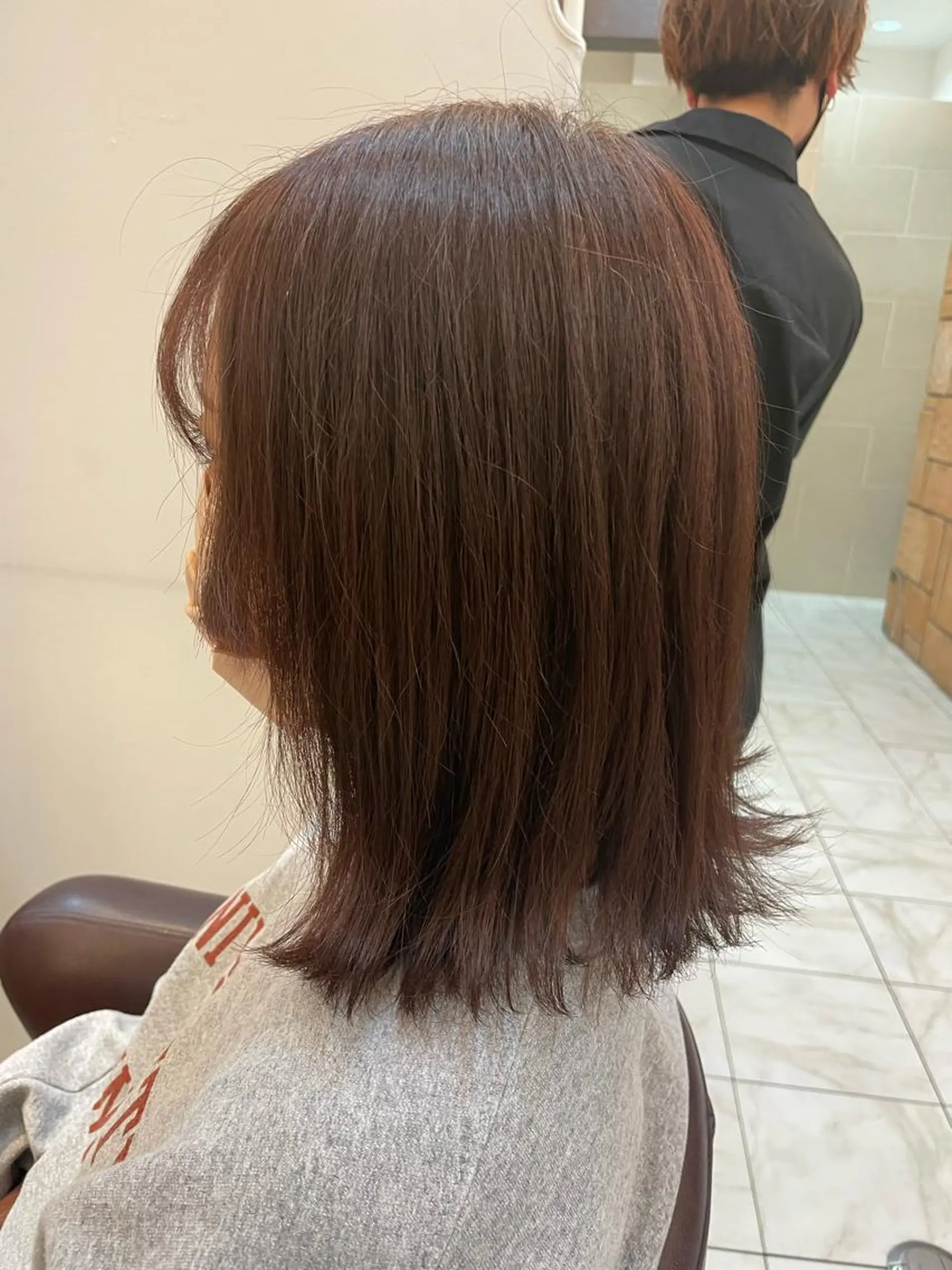 ミディアム ヘアカラー 新籾 尚哉のヘアスタイル