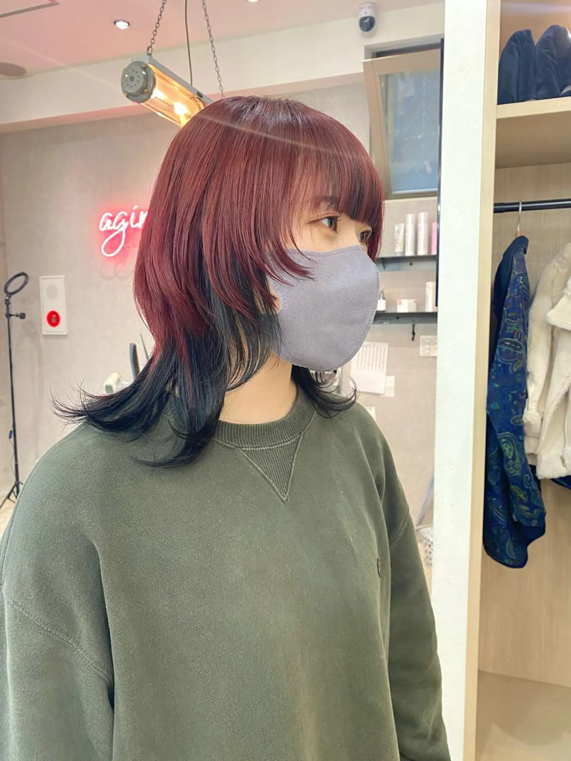 ミディアム カラー ヘアアレンジ カット ヘアカラー トリートメント ♡韓国風ヘア 🐈♡MIHOのヘアスタイル
