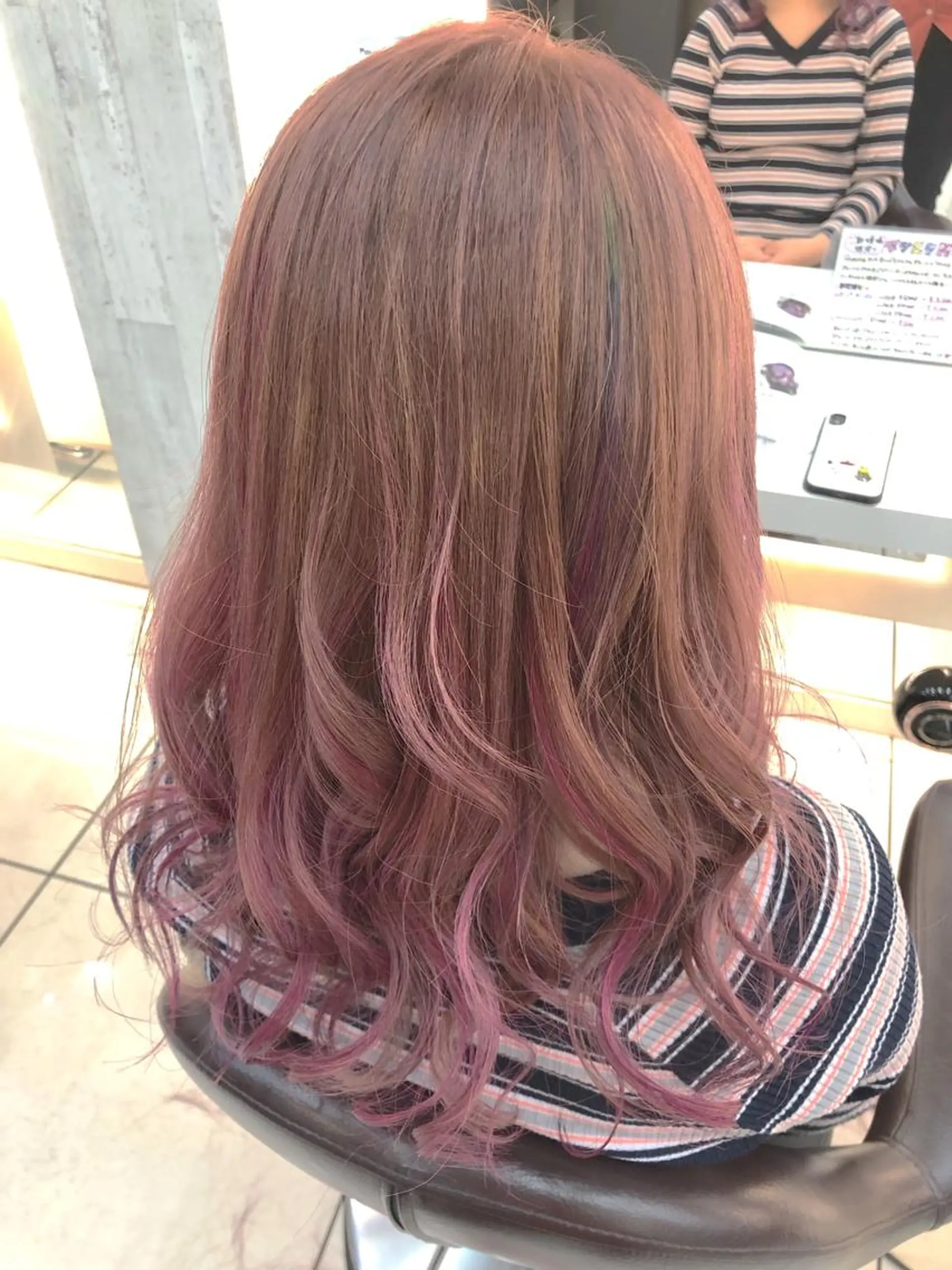 ロング カラー ピンクカラー 髪質改善/美髪矯 正ヤマモトハルキのヘアスタイル