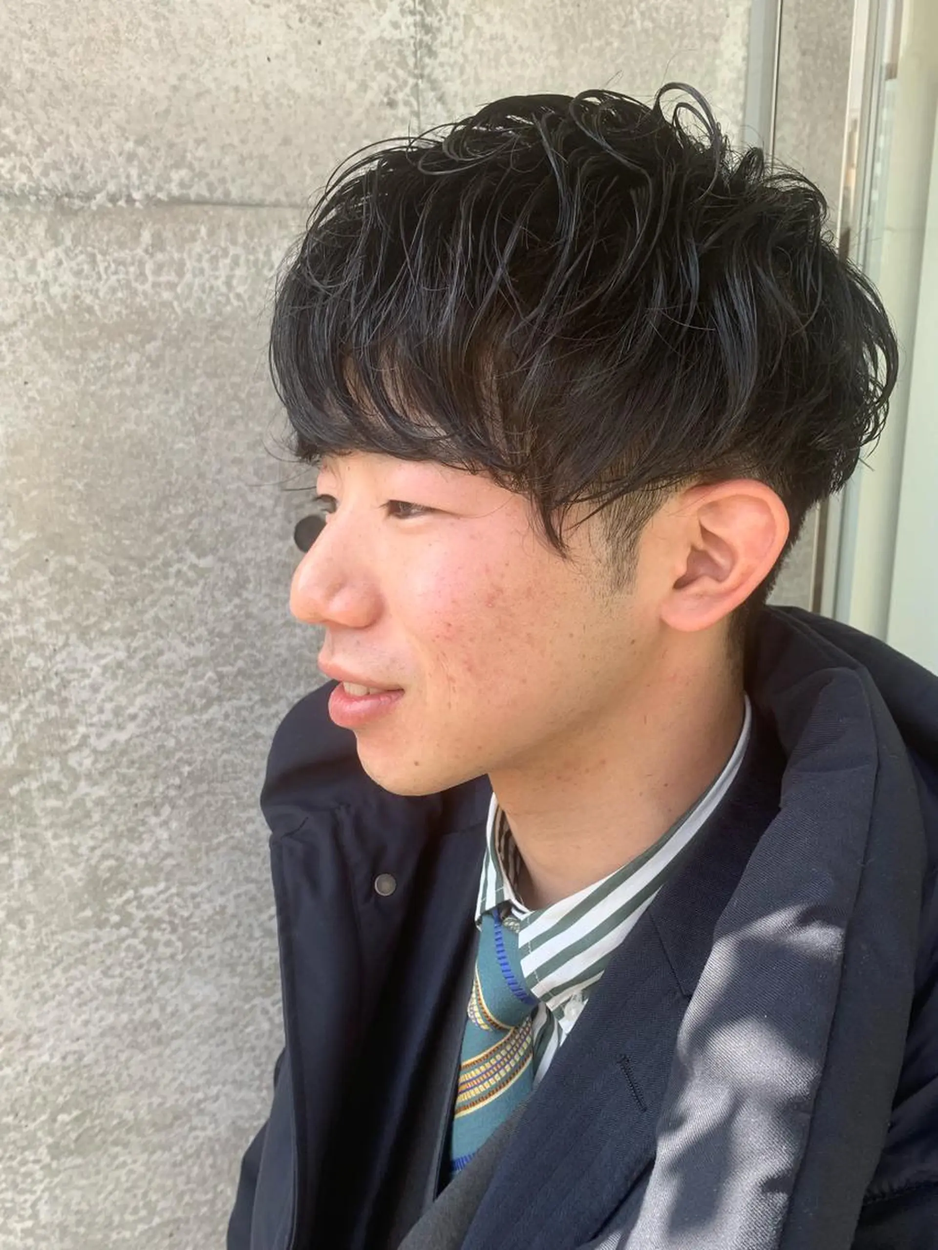 ショート パーマ メンズ メンズパーマフェード シモジタカヒロのヘアスタイル