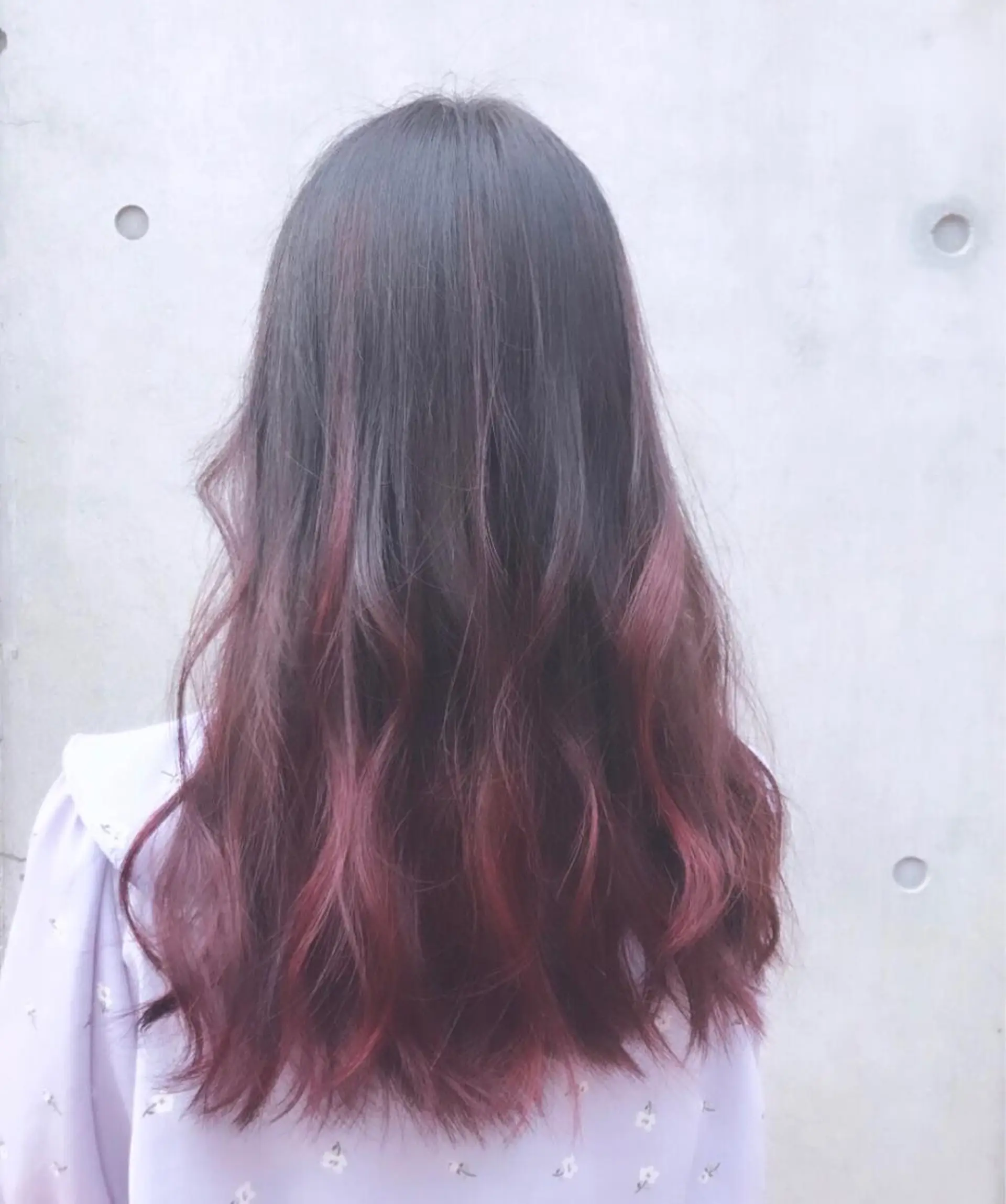 ロング カラー ヘアアレンジ バレイヤージュ ピンクカラー レイヤーカット まつげと美容室/ 個室/瀬戸 一菜のヘアスタイル