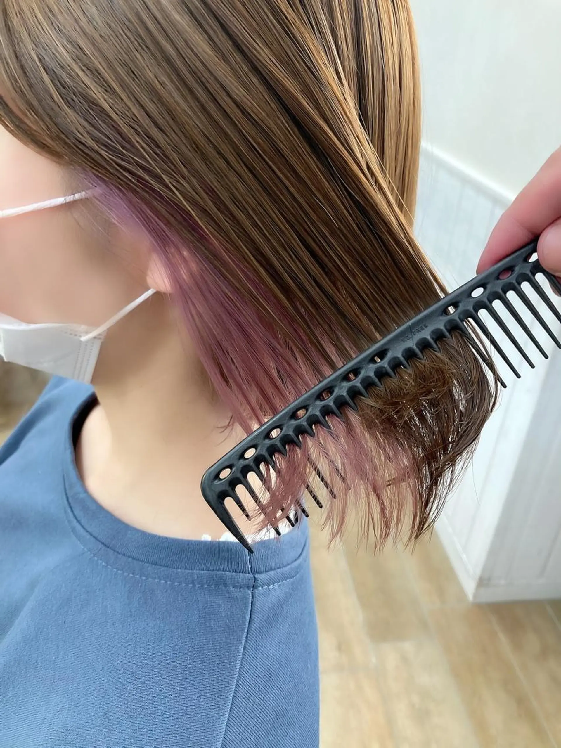 ミディアム カラー イヤリングカラー カット ヘアカラー 🌿椿 夢来🌿のヘアスタイル