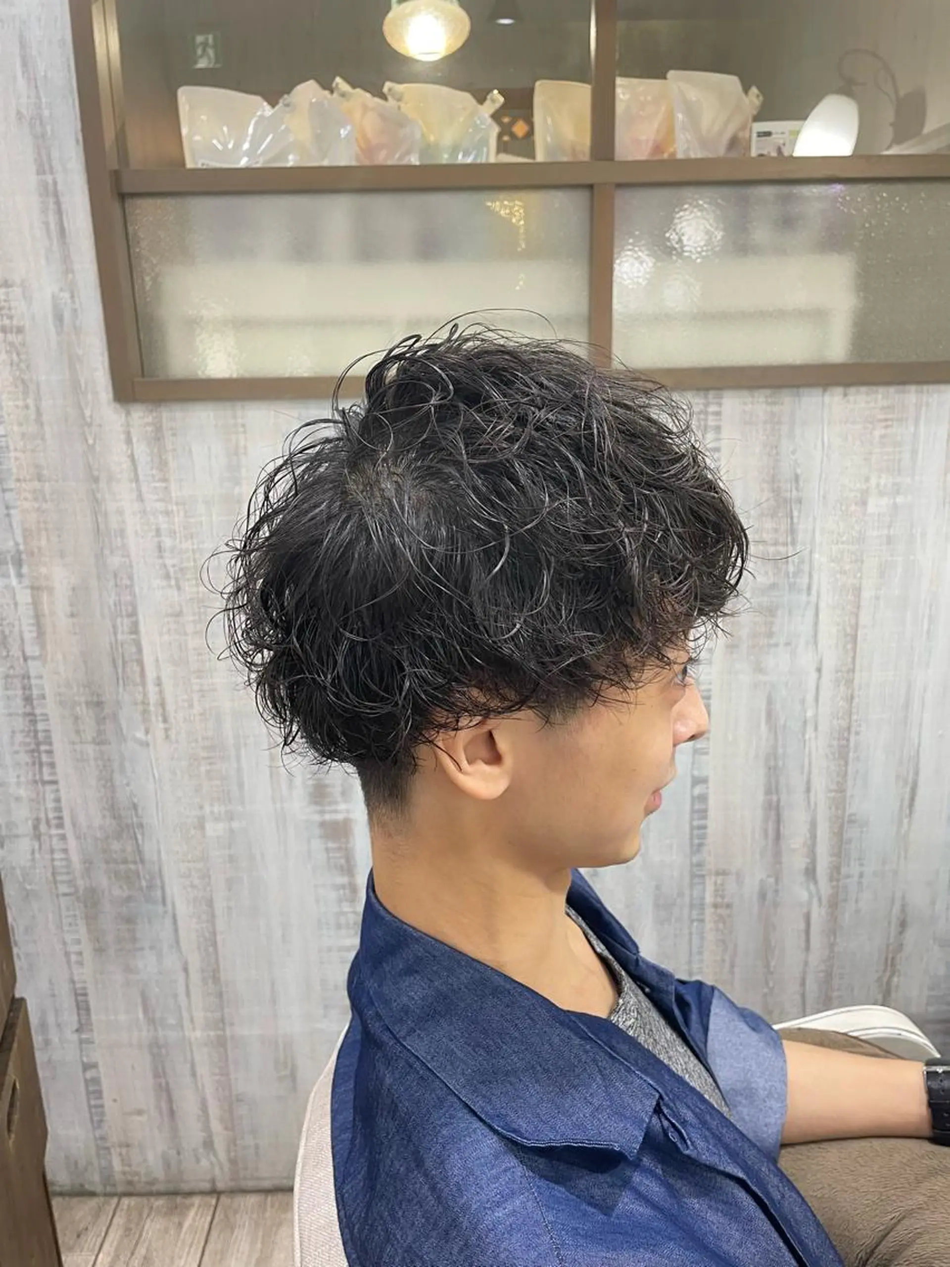 ショート パーマ メンズ カット パーマ トリートメント イシジマ タカナリのヘアスタイル