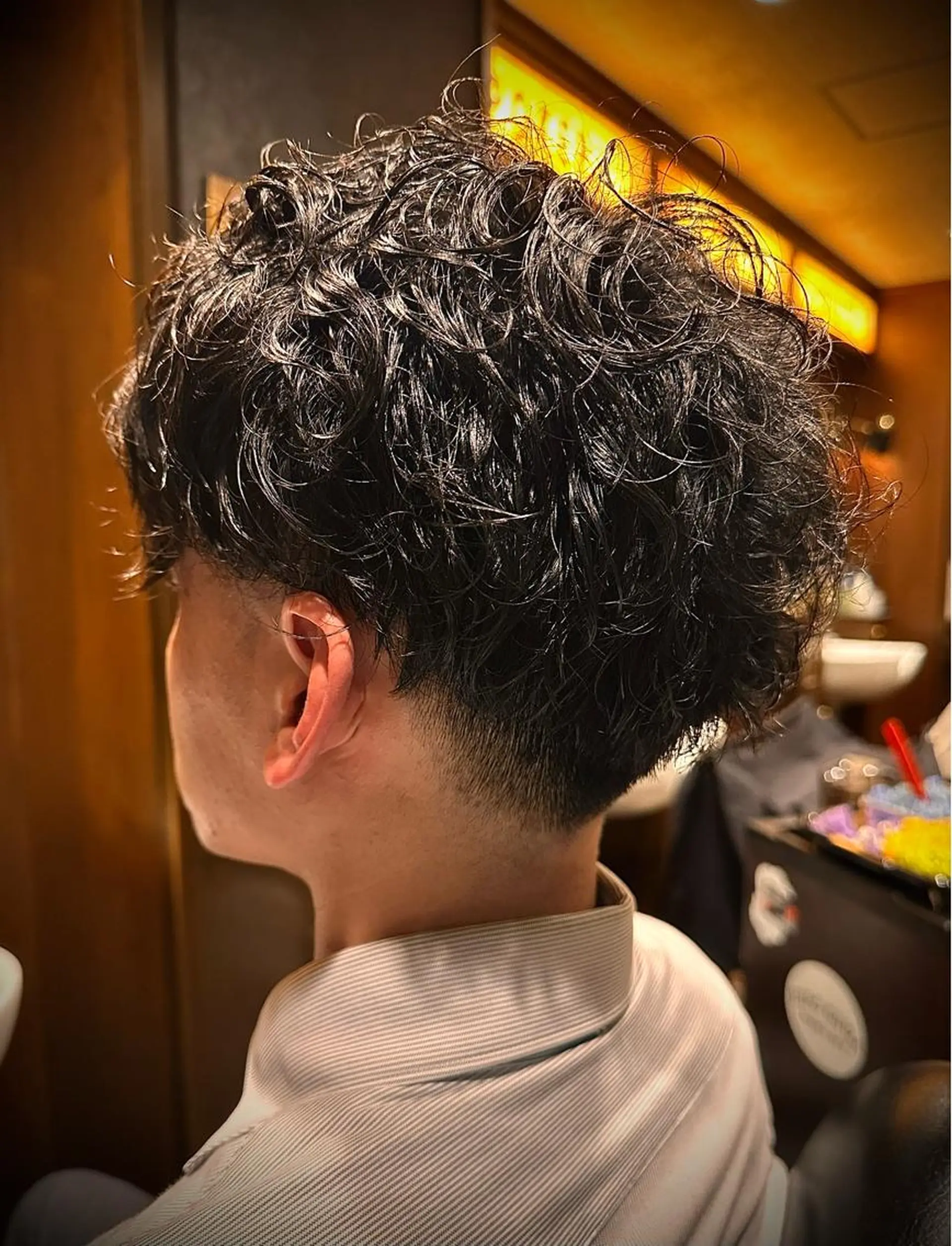 ミディアム パーマ ヒロ銀座/大槻 湧也のヘアスタイル