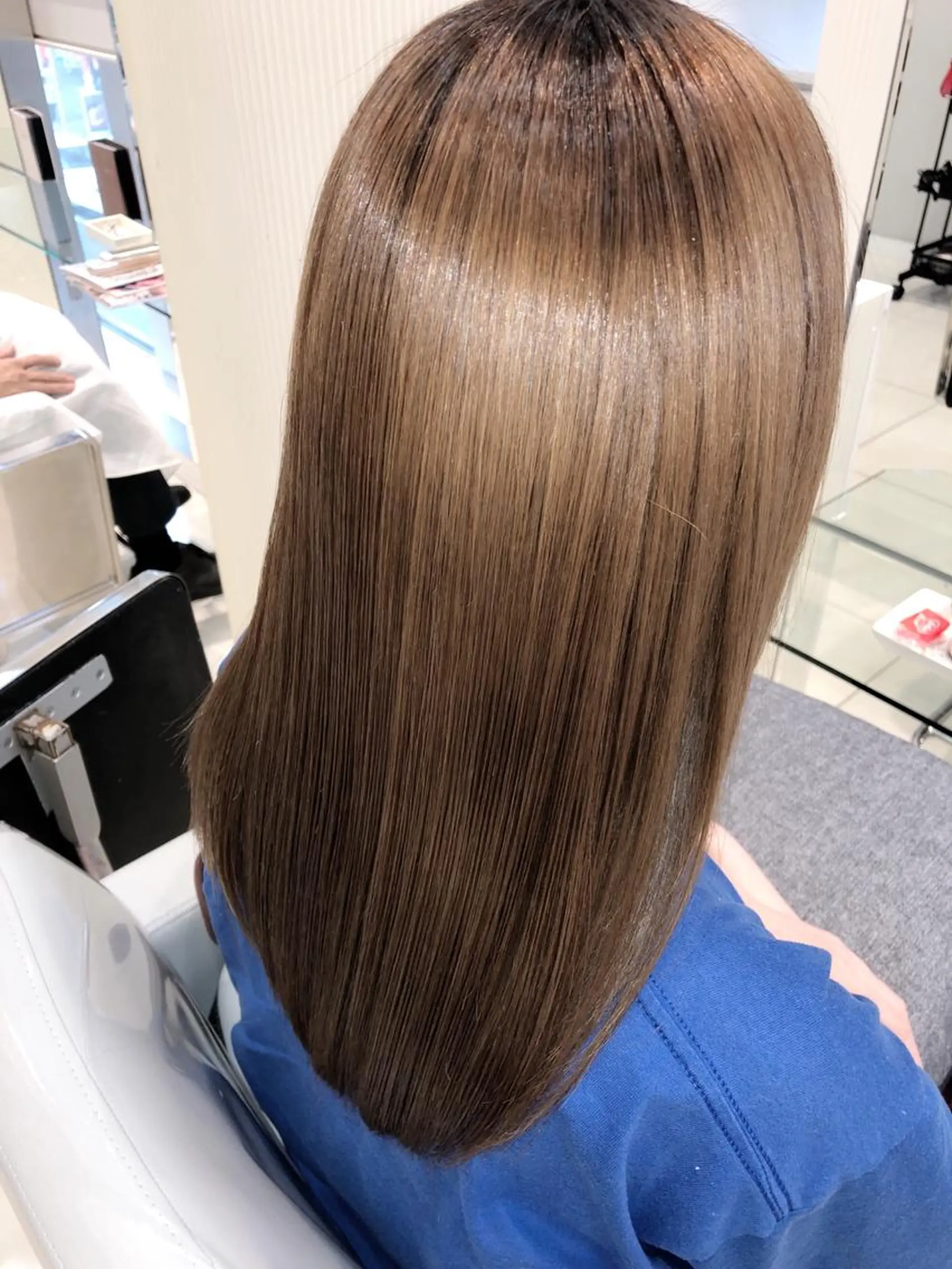 ロング カラー ベージュカラー カット ヘアカラー トリートメント 縮毛矯正/髪質改善/ ブリーチ/東陽町✨のヘアスタイル