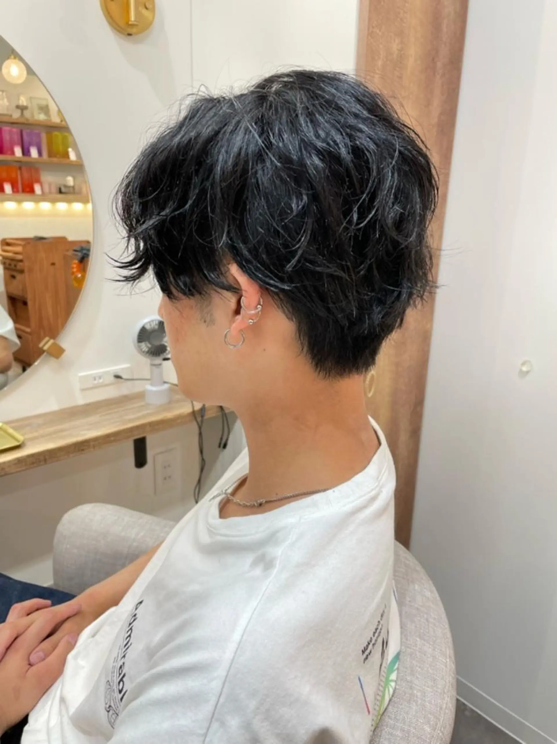 メンズ カラー ショート センターパート Rinko リンコのヘアスタイル
