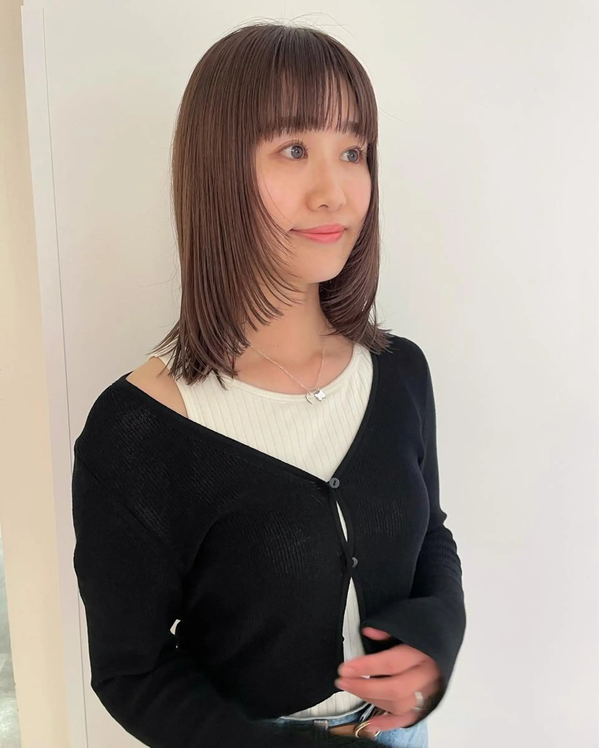 ミディアム カラー カット ヘアカラー iet.所属・ウルフ/ボブ/耳ツボ ジュエリー◎ricoのヘアスタイル