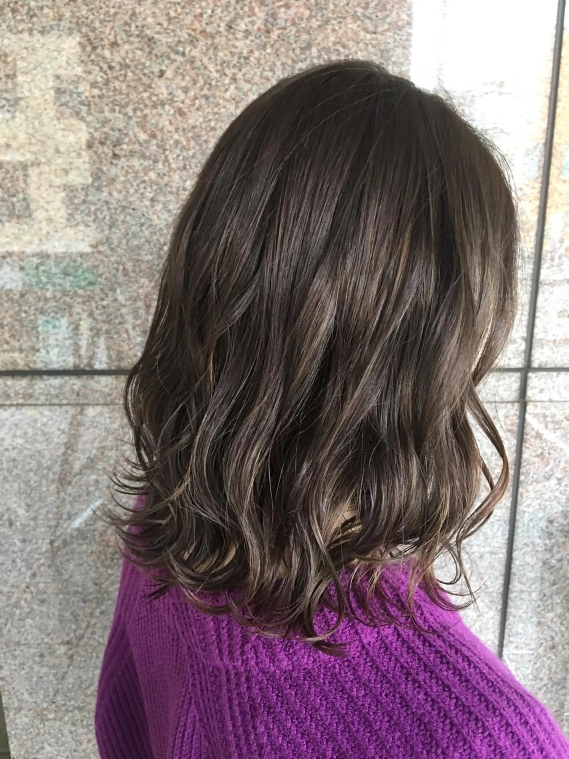 ミディアム カラー ハイライトカラー ハイライト カット ヘッドスパ 髪質改善 頭身浴/ 中田のヘアスタイル