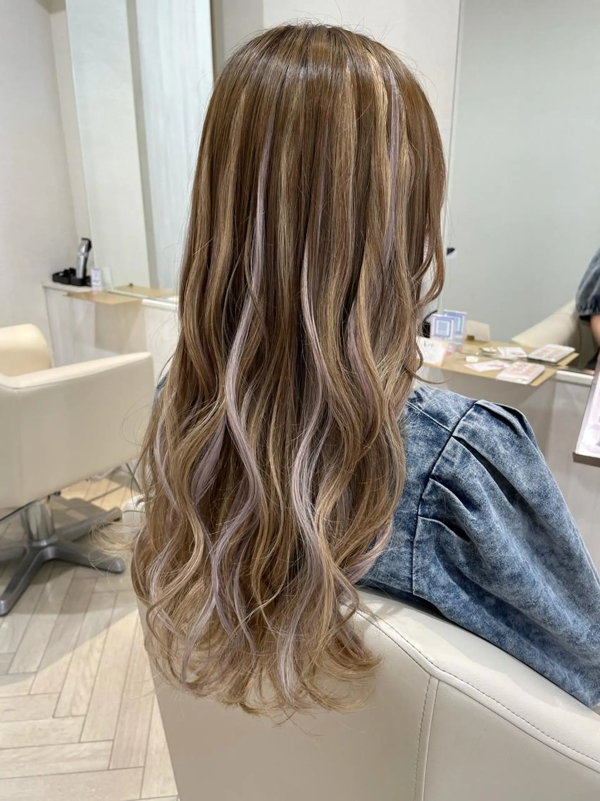 ロング カラー オーロ西大寺所属・松永 夏のヘアスタイル