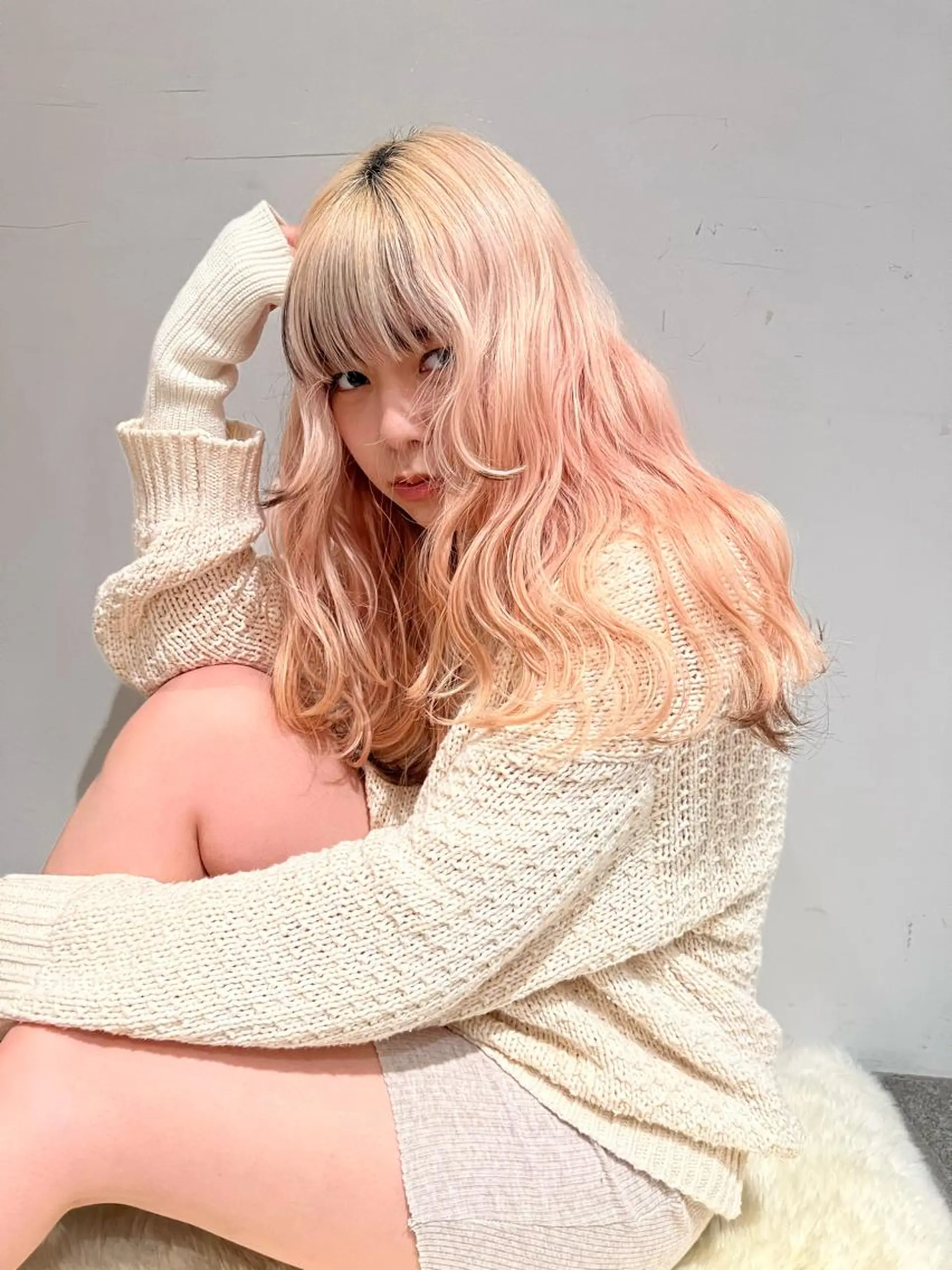 ロング ヘアアレンジ ヘアカラー ツガミ リナのヘアスタイル