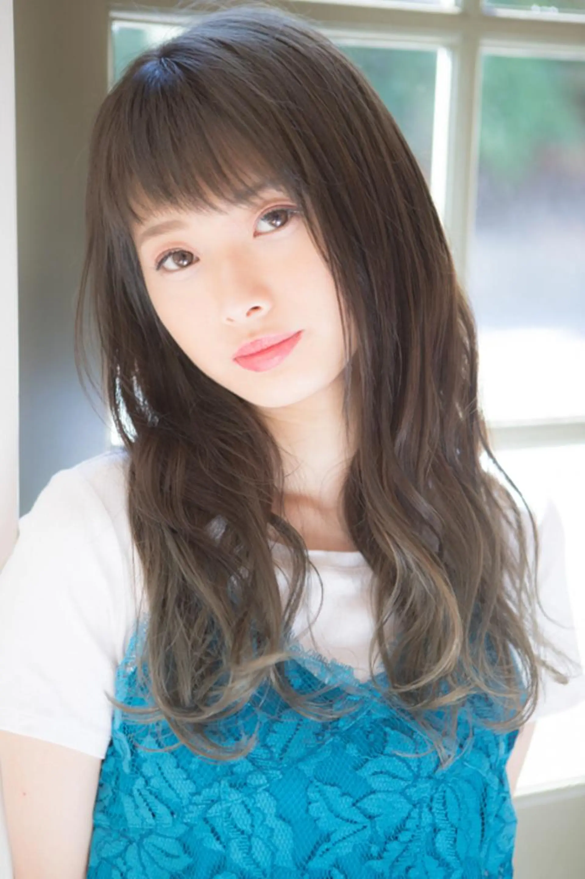 ミディアム カラー パーマ マツエク・マツパ イルミナカラー 髪質改善ayame 横山諒のヘアスタイル