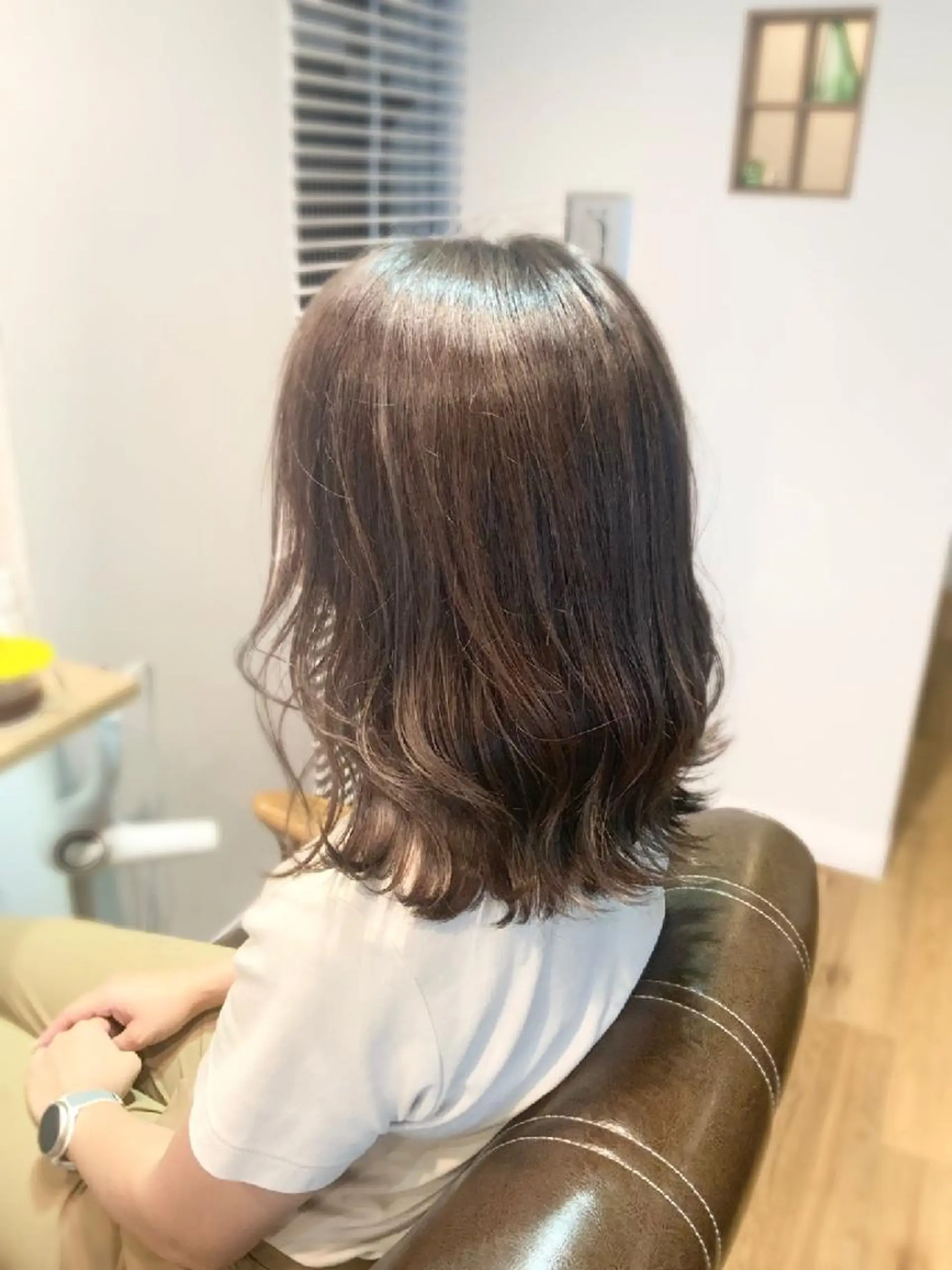カラー グレージュ ハイライトカラー ピンクカラー ヘアカラー トリートメント 堀 望美のヘアスタイル