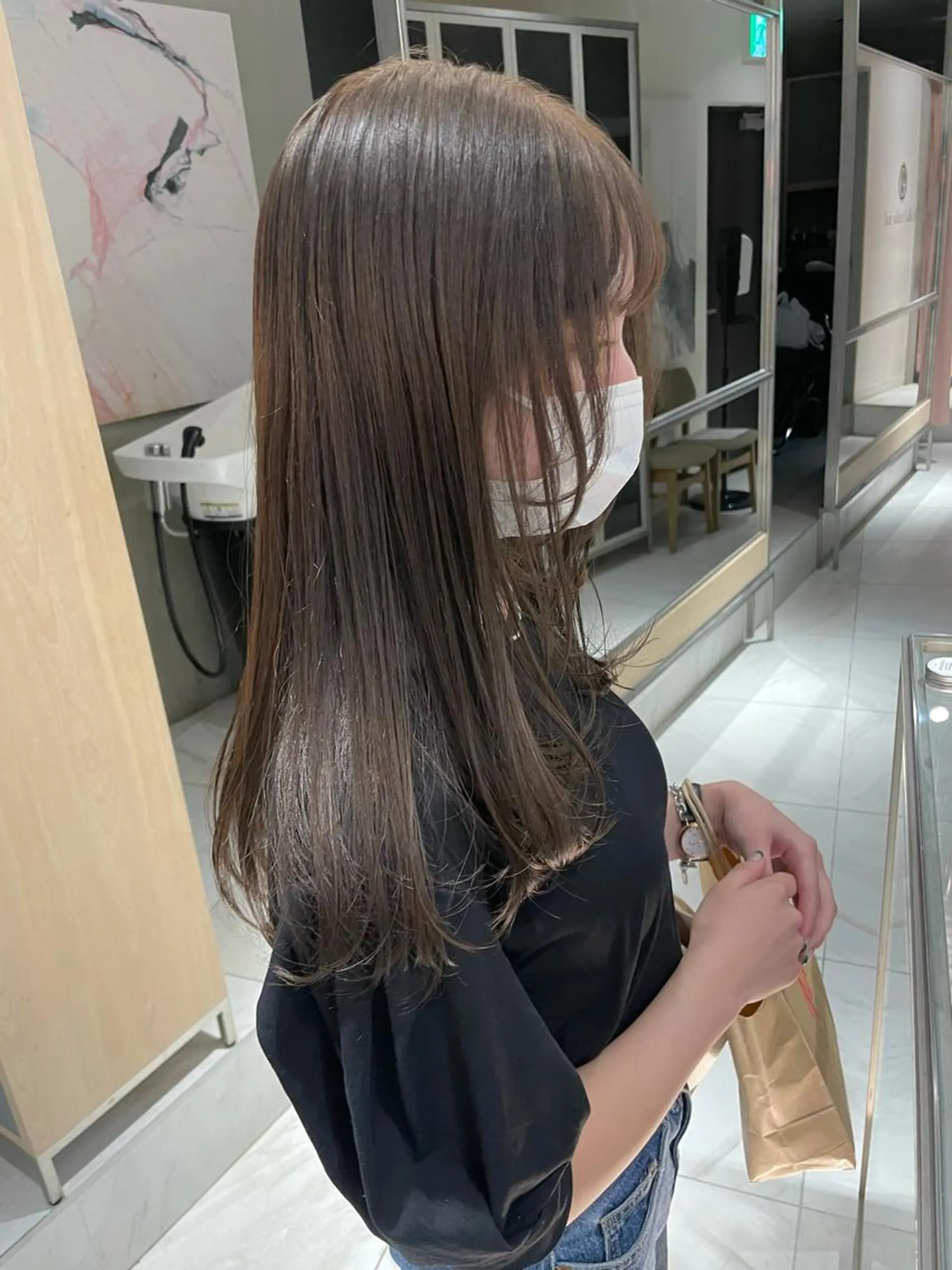 ロング カラー ヘアカラー トリートメント ヘッドスパ 柔らか透け感カラー 🌿ムロヤリョウスケのヘアスタイル