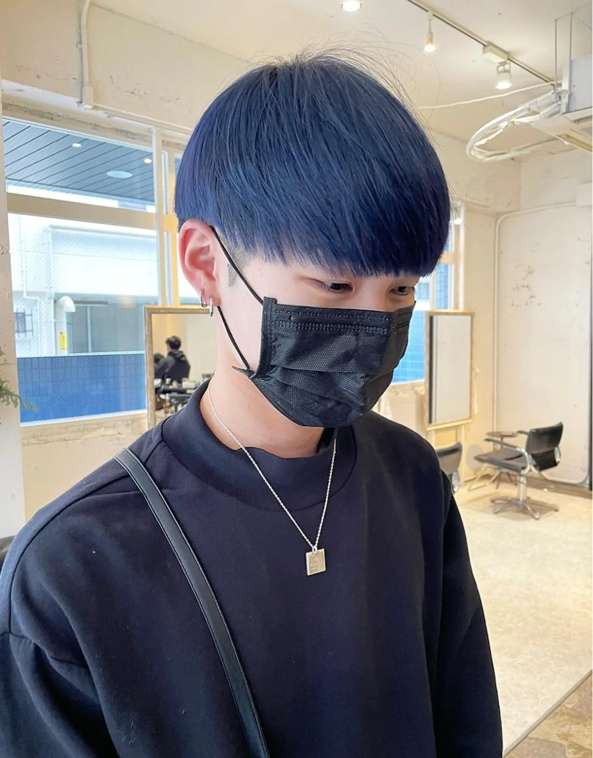 ショート カラー ヘアアレンジ メンズ メンズブリーチ ブリーチ ブルーカラー ケアブリーチ 🍀竹内 友麻🍀のヘアスタイル