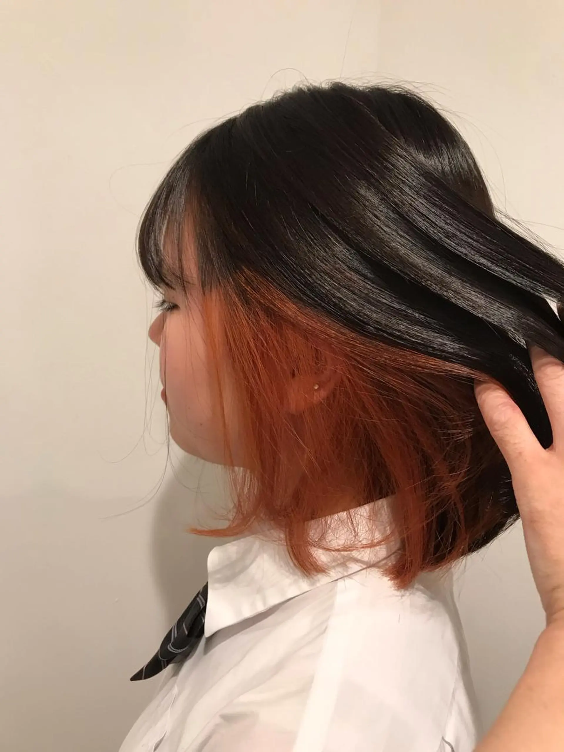 ミディアム カラー インナーカラー オレンジ エリアNo.1カラー ⭐️hikaru⭐️のヘアスタイル